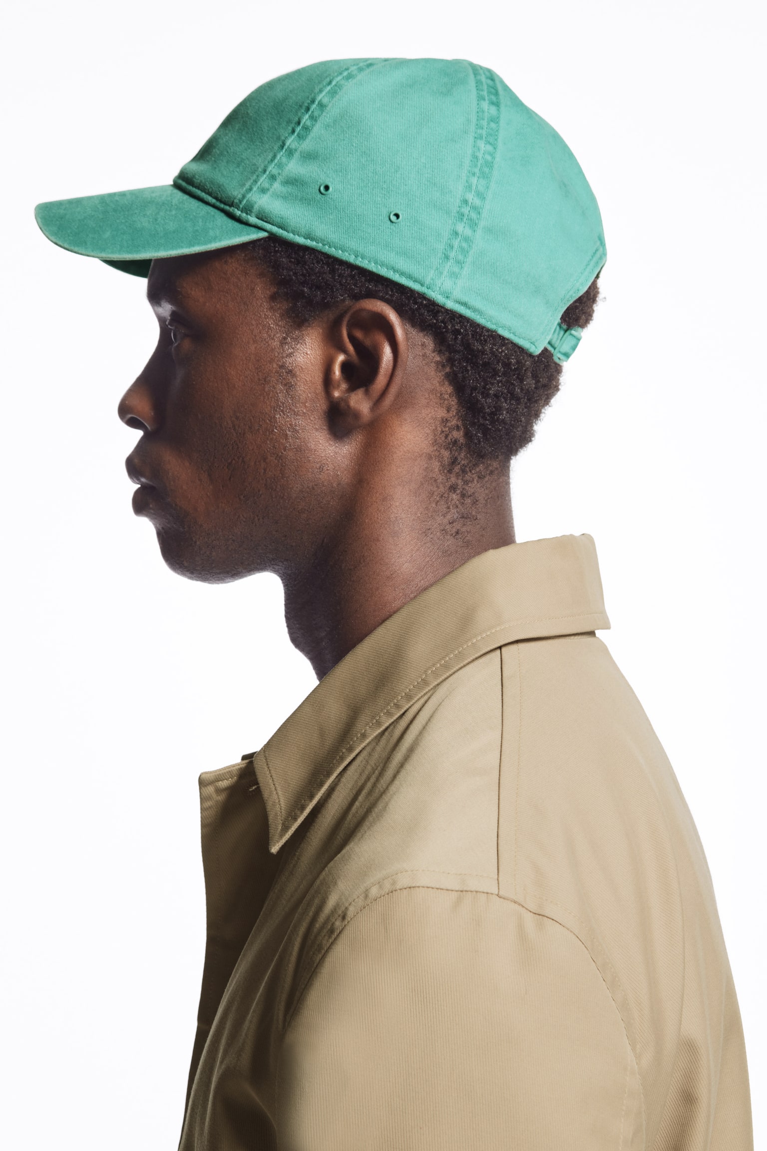 WASHED COTTON-TWILL BASEBALL CAP - TEAL - 6