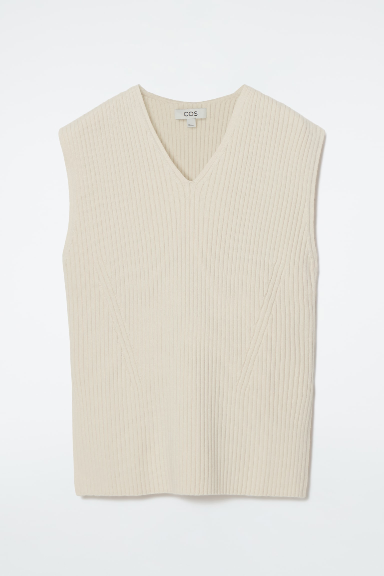 RIBBED-KNIT HOODED TANK TOP - OFF-WHITE - 2