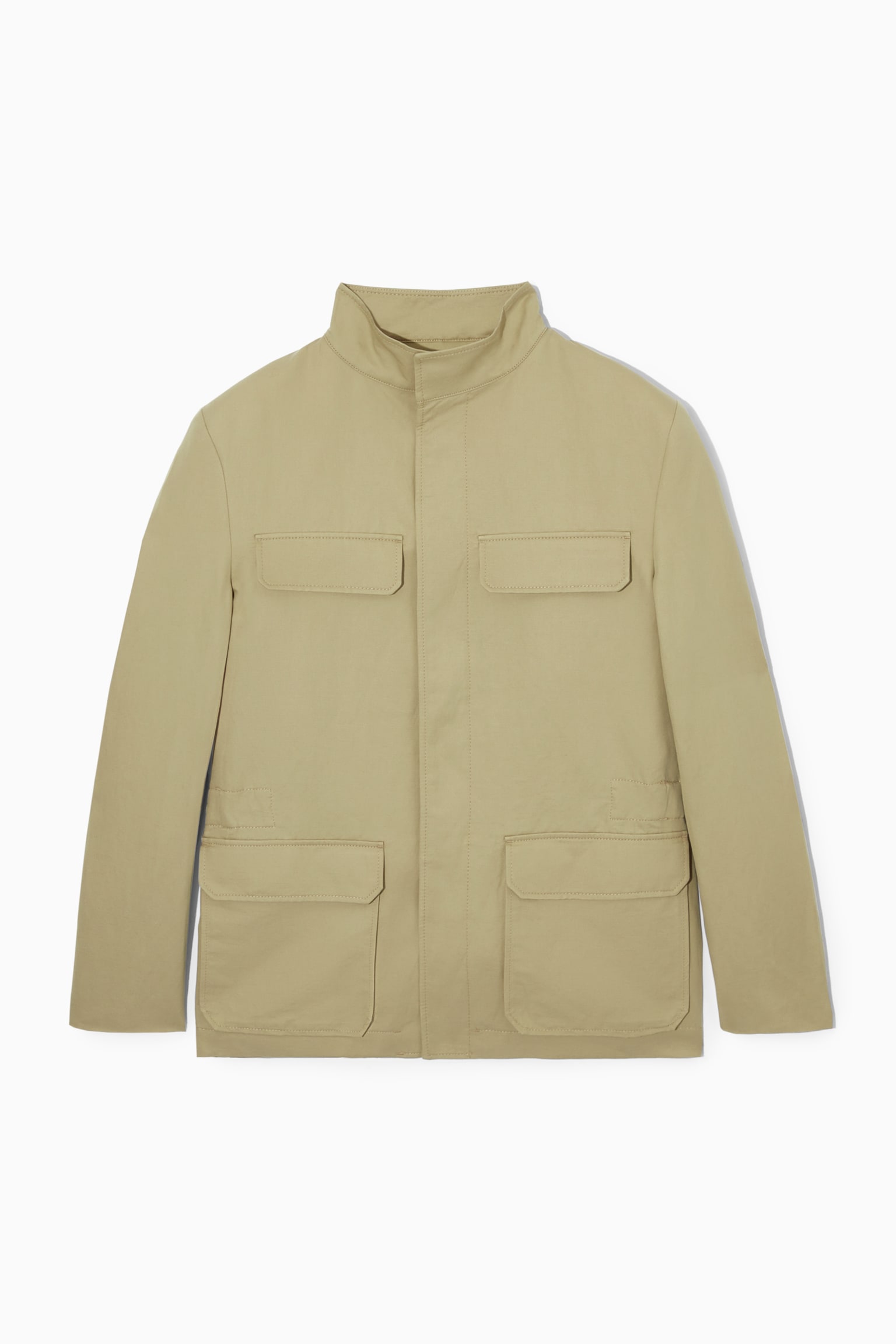 LINEN FIELD JACKET - BEIGE - 1