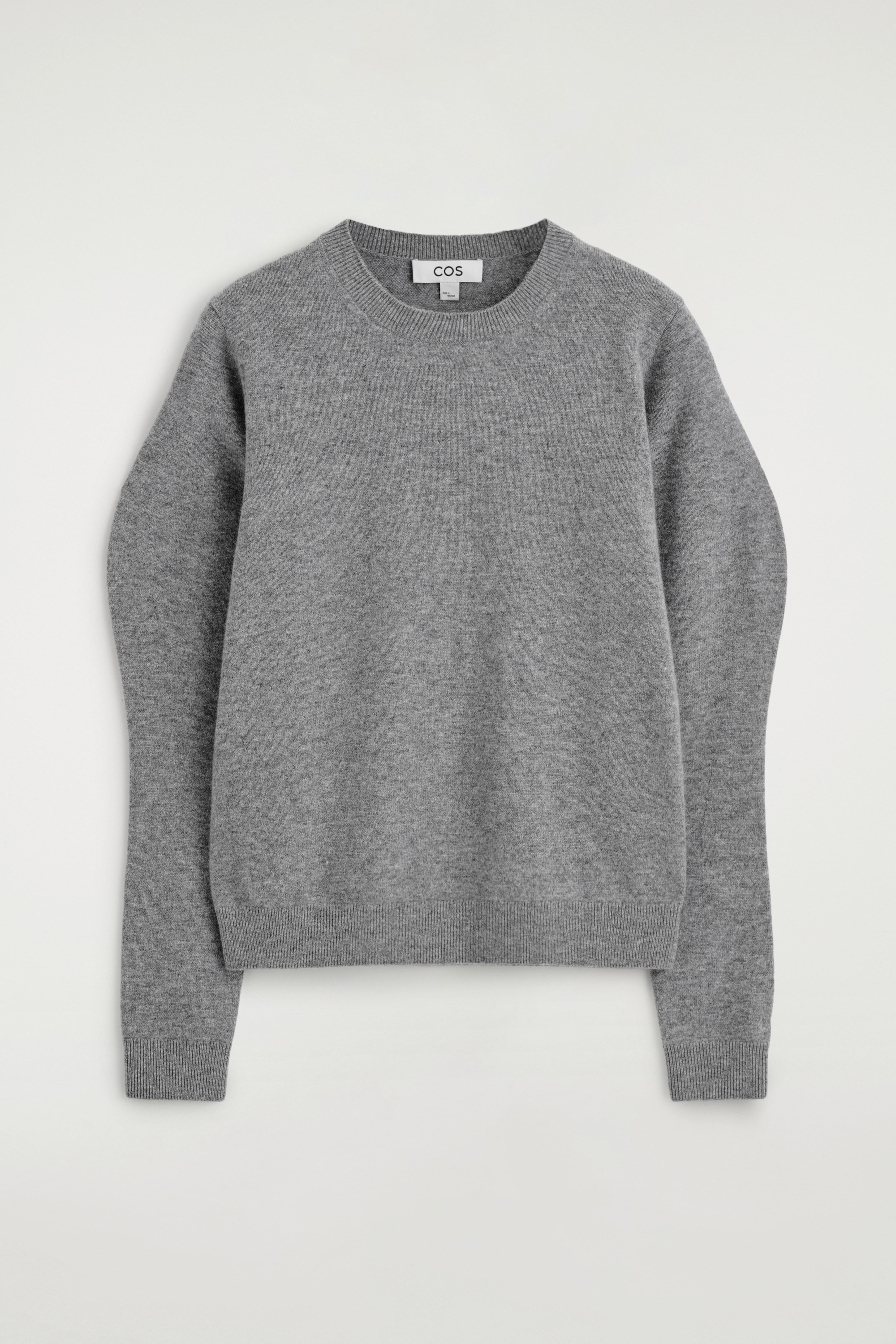 MAGLIONE IN LANA MERINO CON MANICHE A PALLONCINO - GRIGIO
