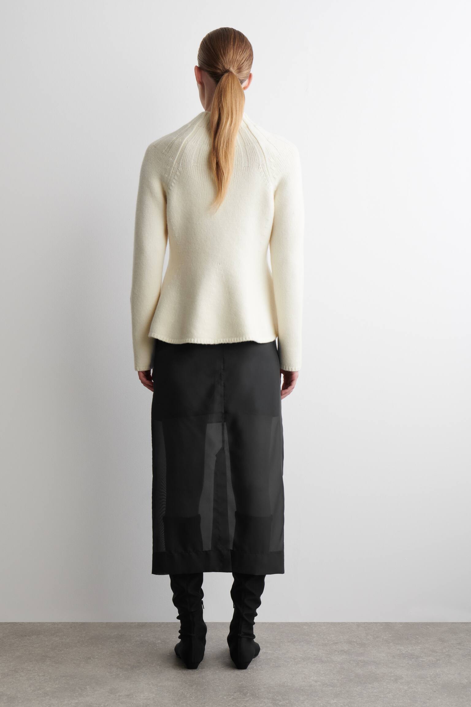 TRANSPARANTE COLUMN ROK - ZWART - 5