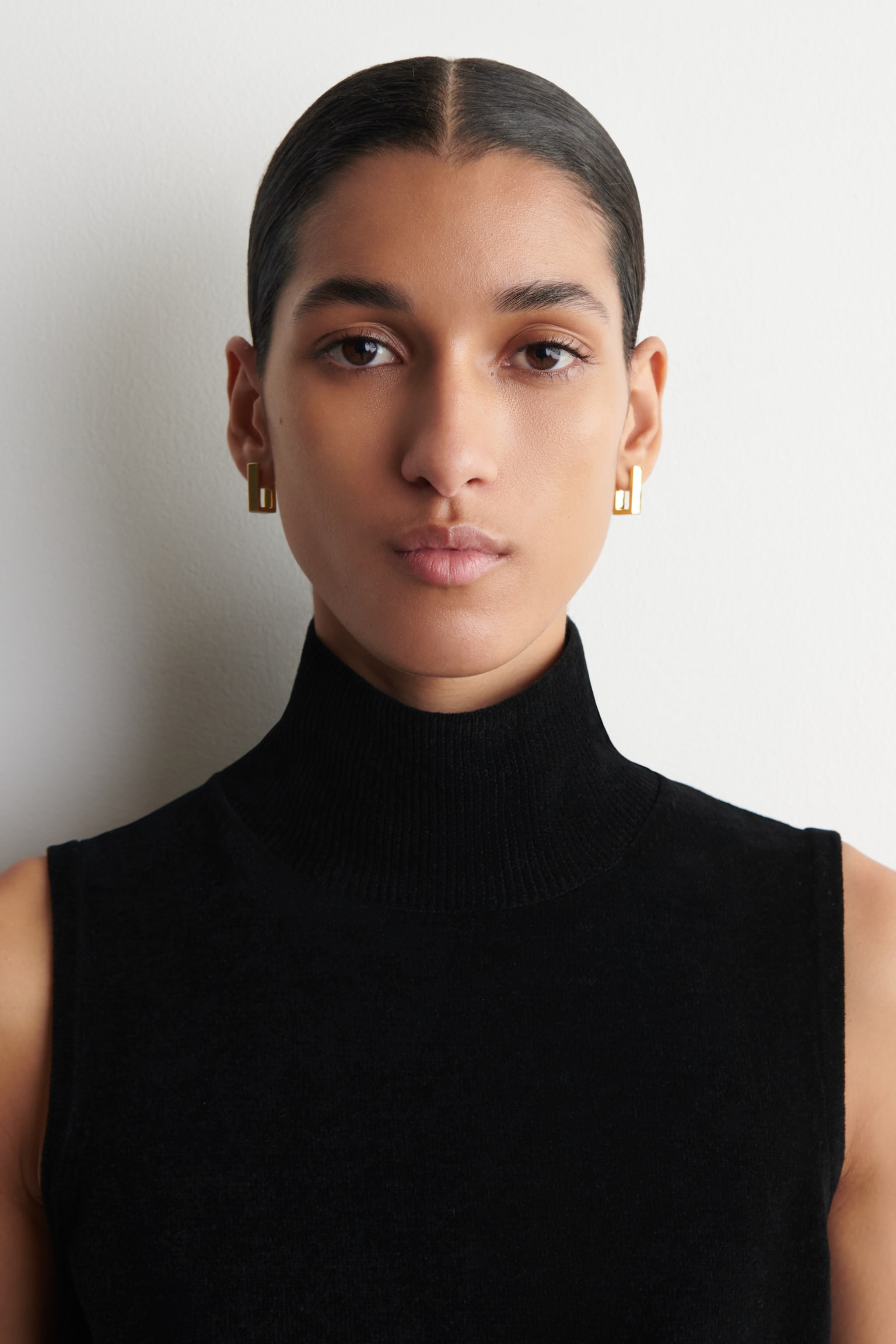 CERCEI RECTANGULARI CU CERCURI - AUR/ARGINTIU - 1