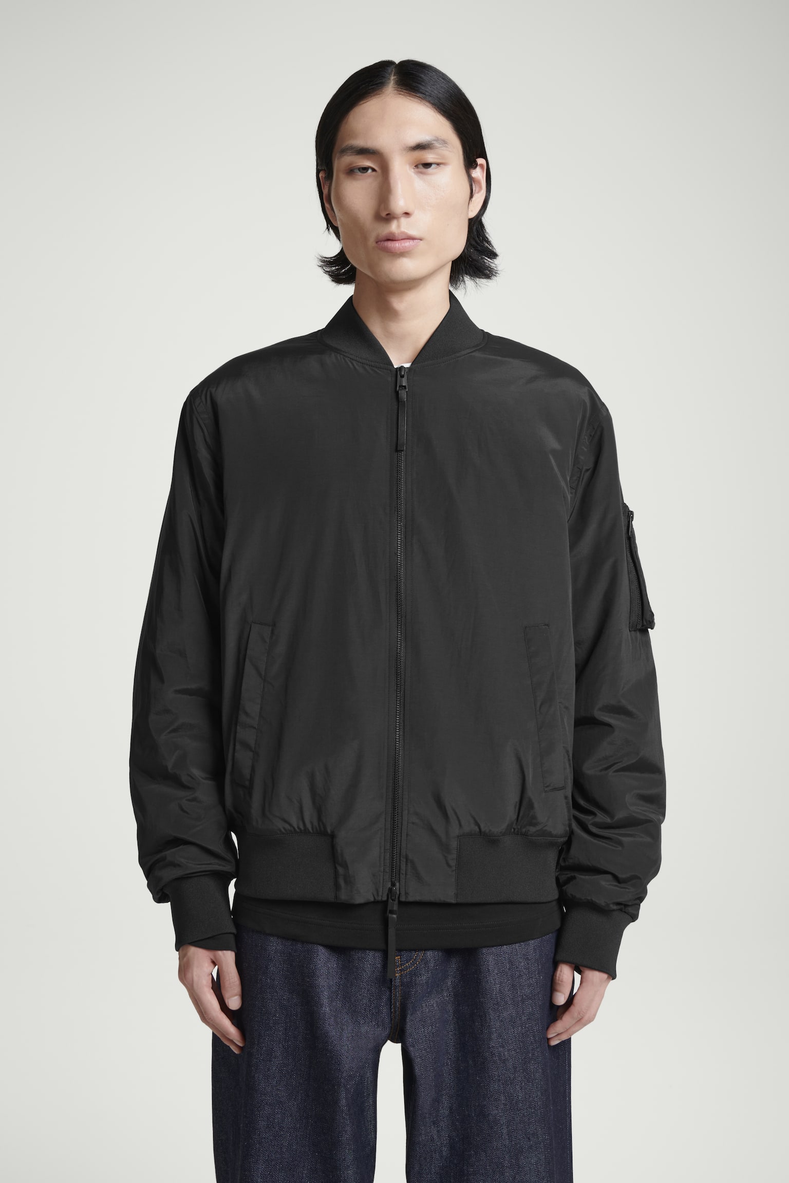 PADDED BOMBER JACKET - BLACK - 9