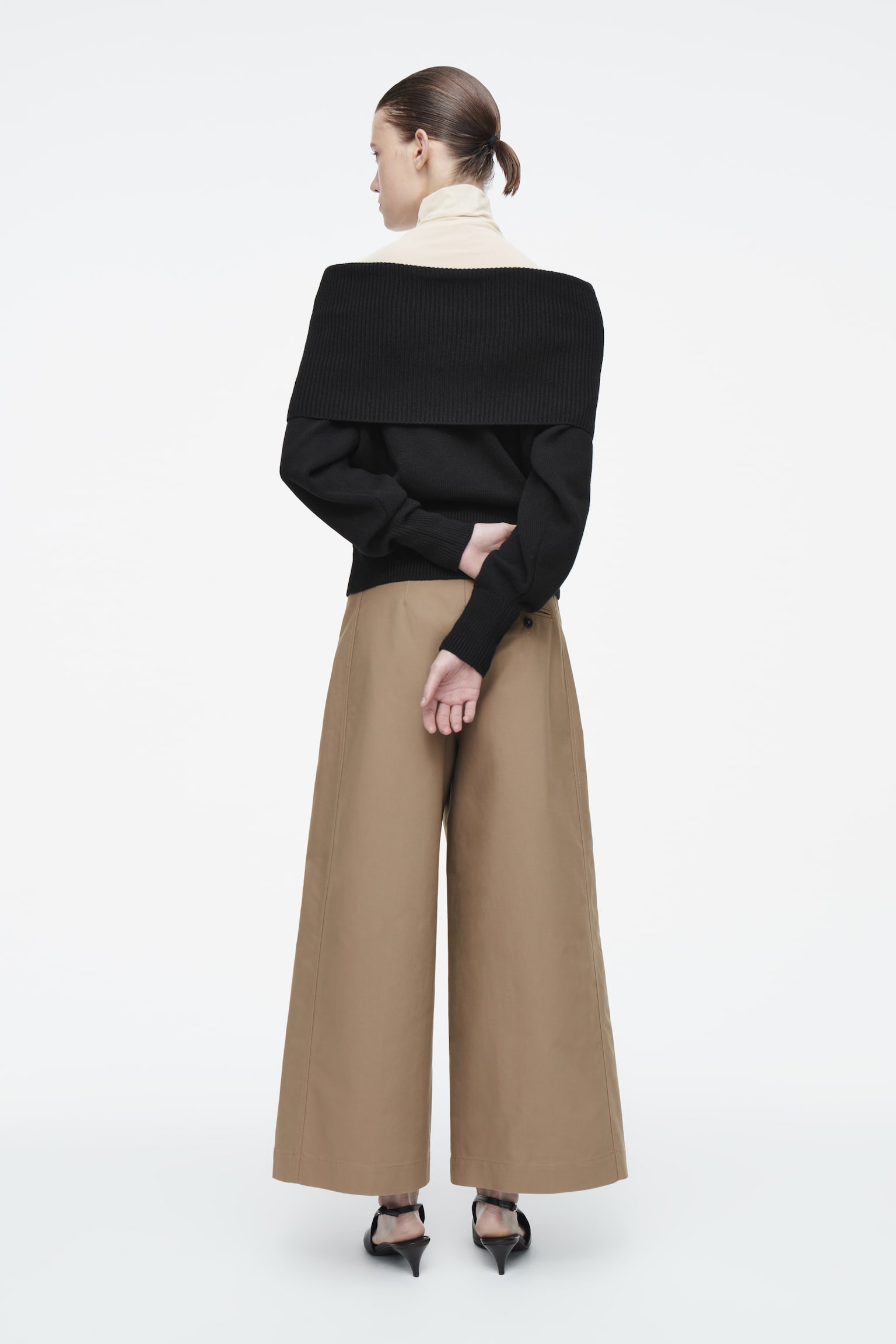 EXAGGERATED COTTON CULOTTES - MOLE - 7