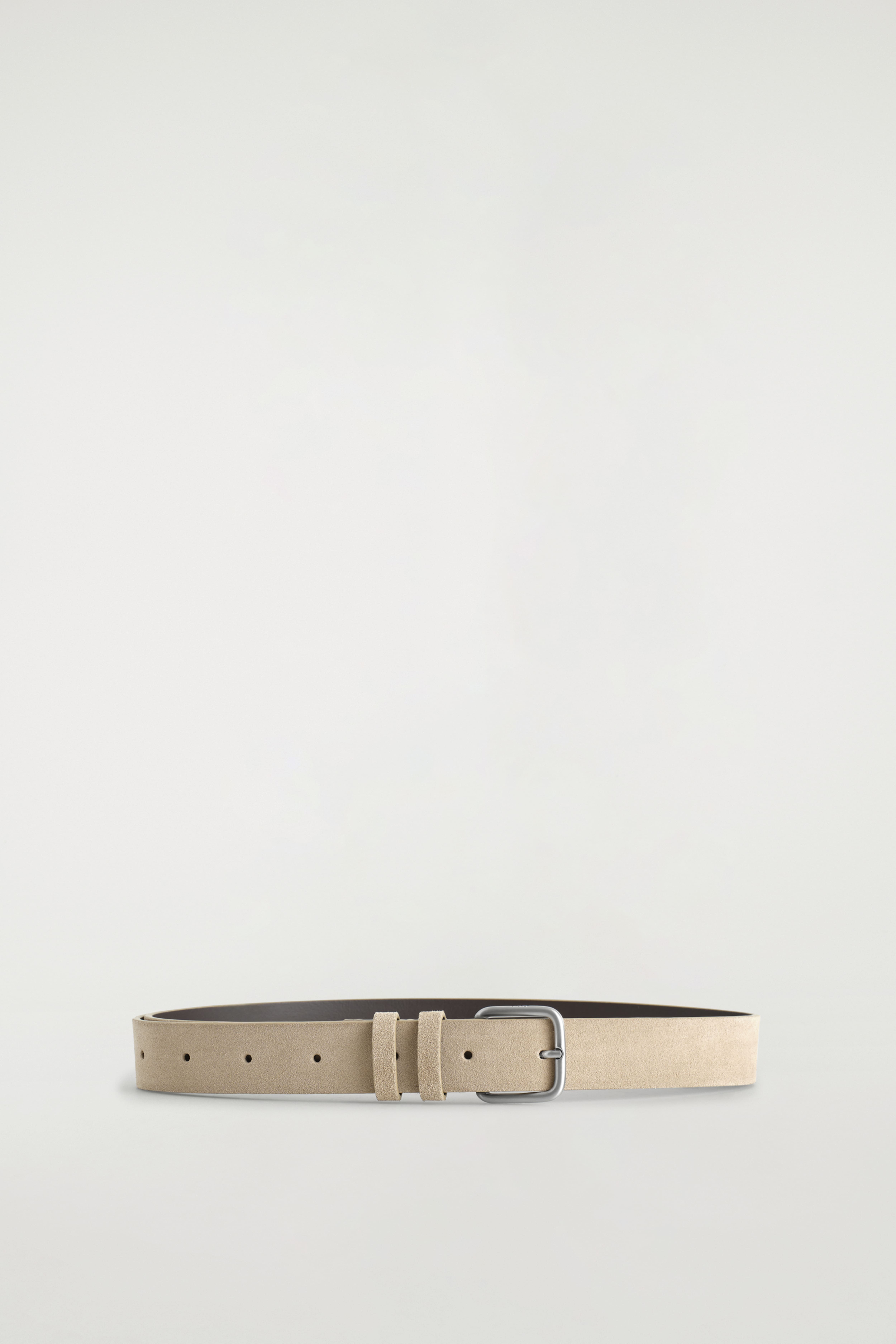 KLASSISCHER GÜRTEL AUS VELOURSLEDER - BEIGE