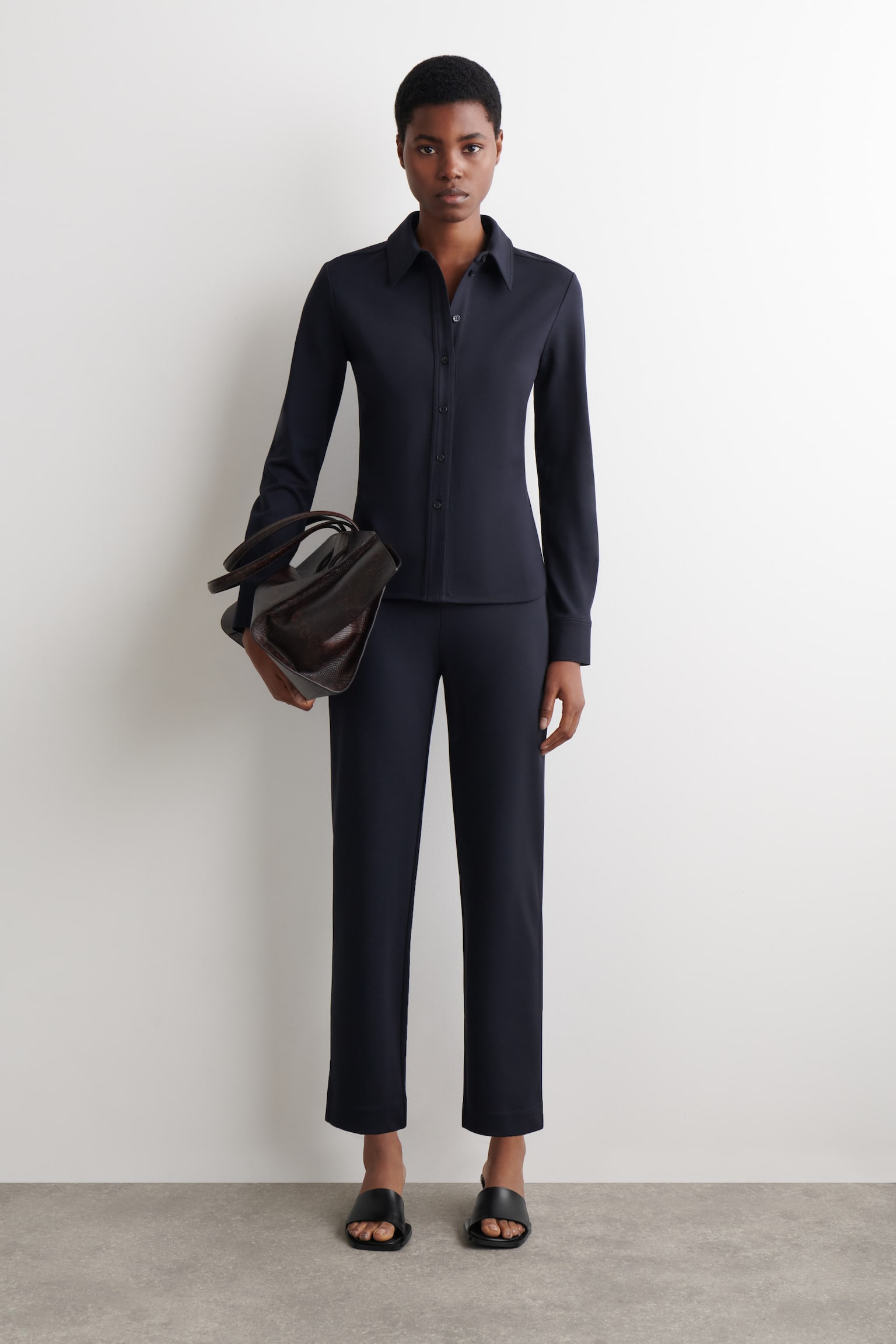 JERSEYSKJORTA - MARINBLÅ - 5