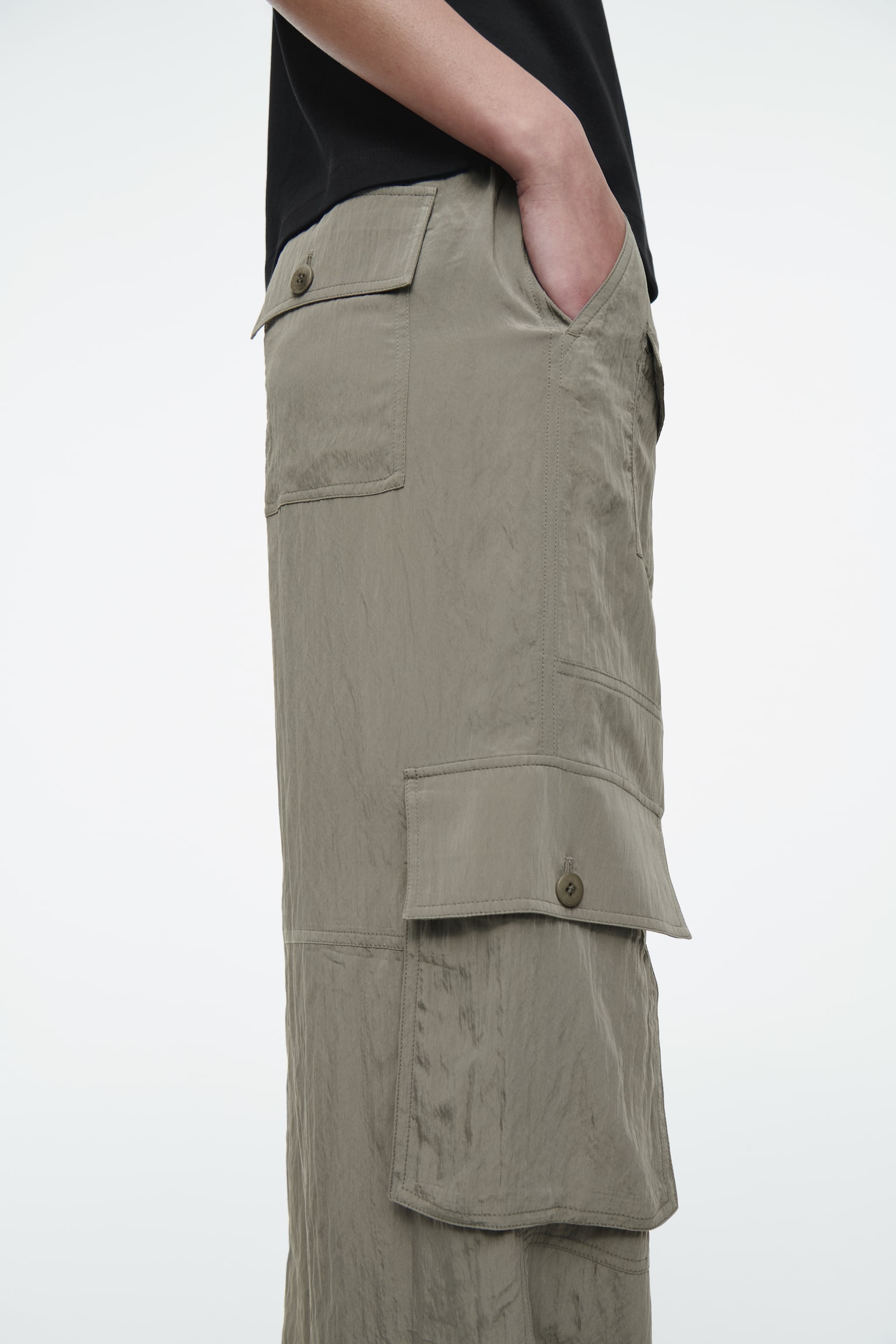 PARACHUTE CARGO TROUSERS - GREY - 3