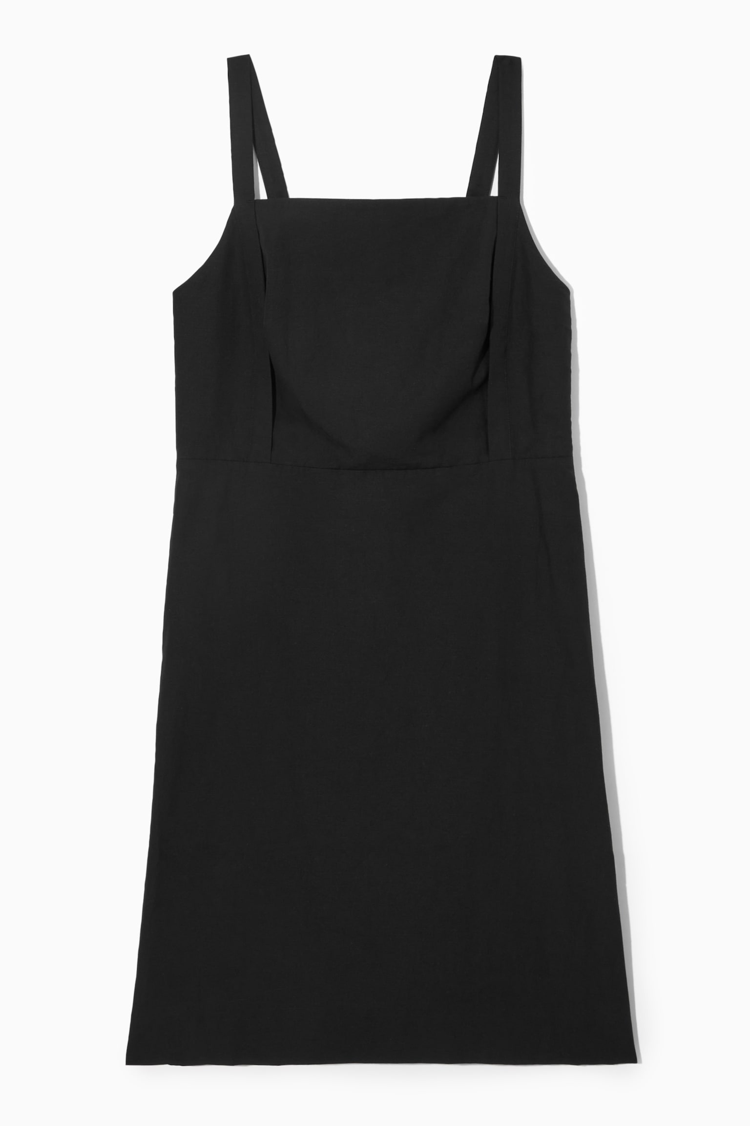 OPEN-BACK MINI PINAFORE DRESS - BLACK/WHITE - 1