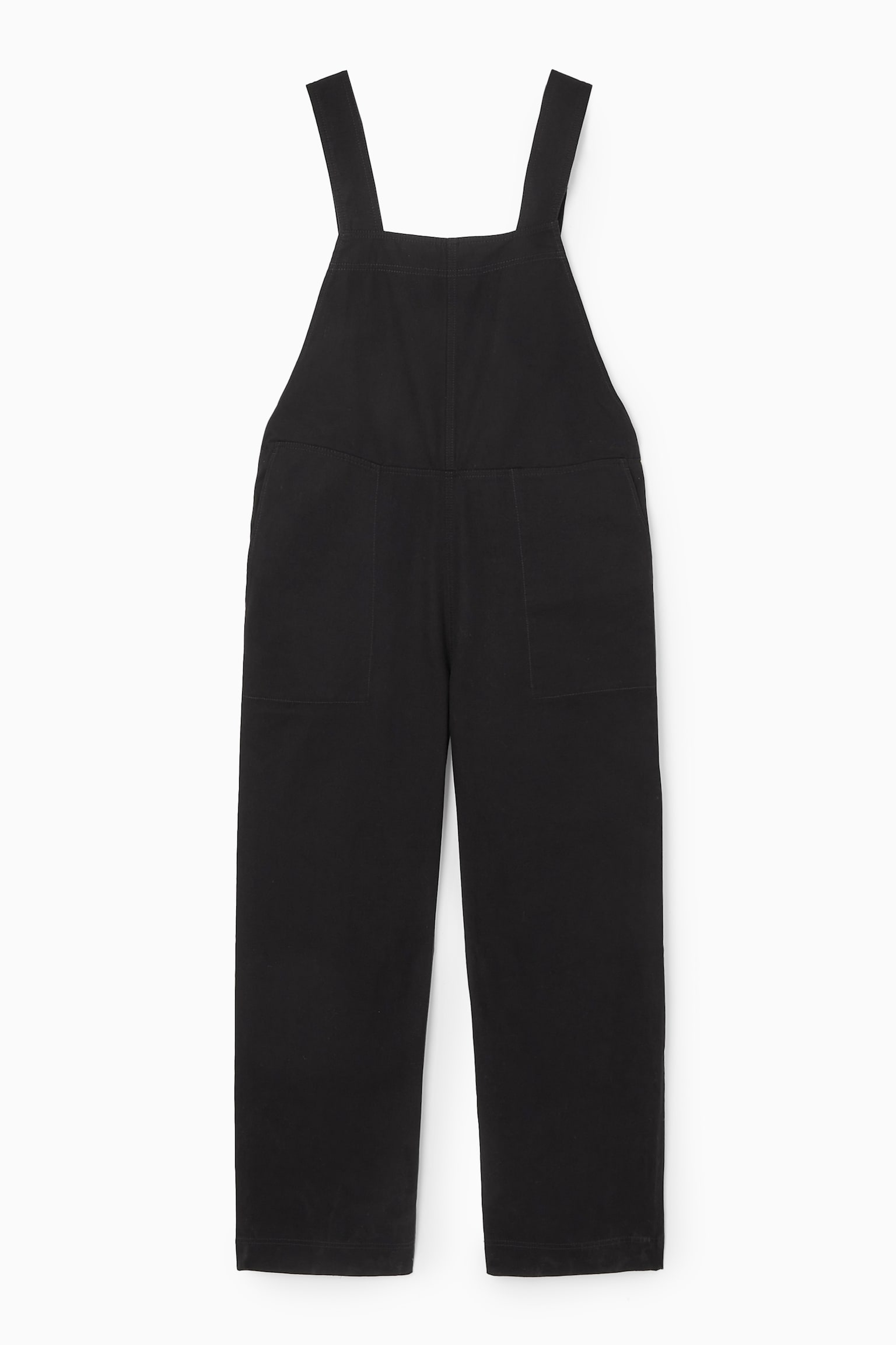 STRAIGHT-LEG DUNGAREES - BLACK - 2