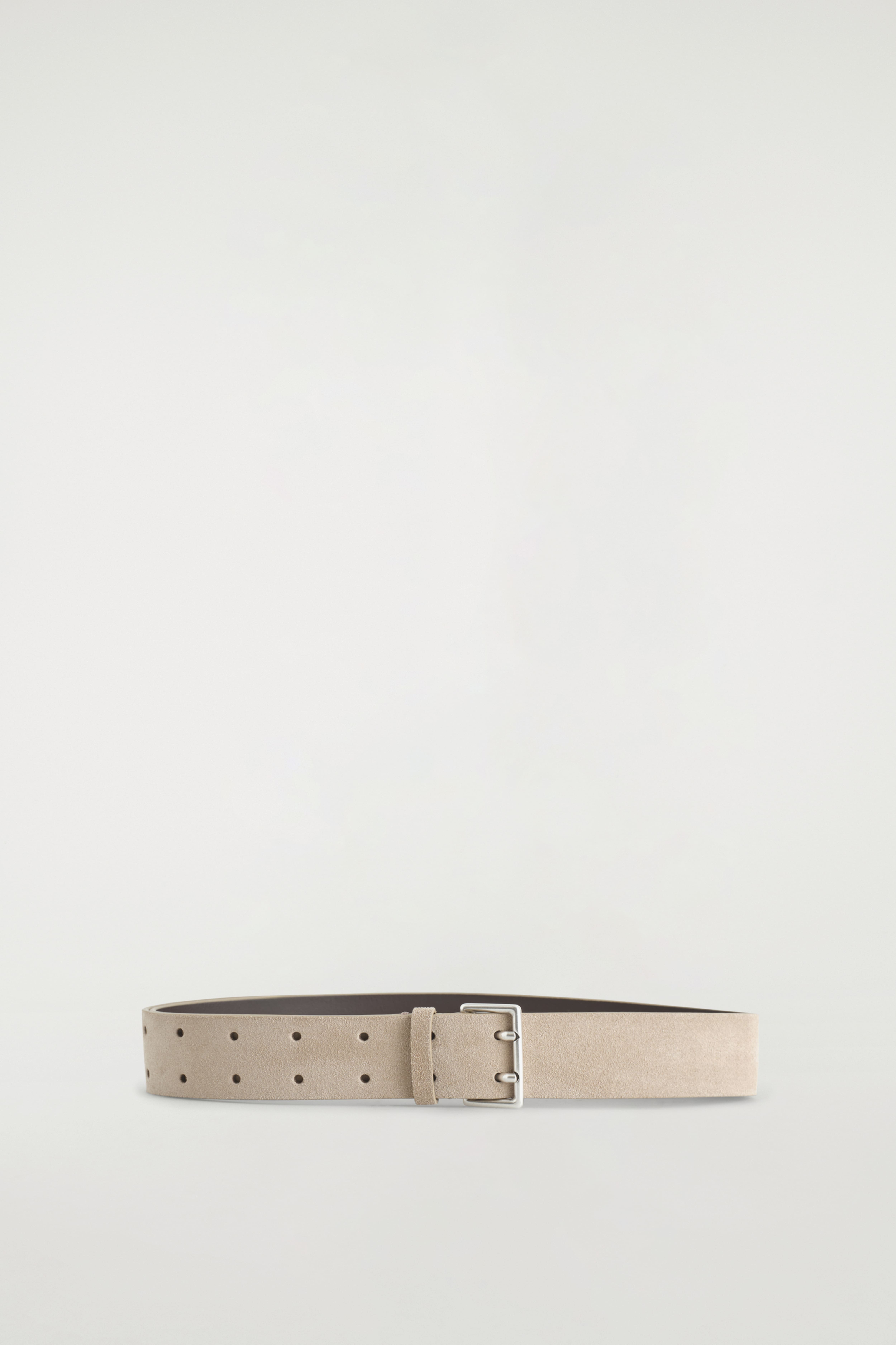 WILDLEDERGÜRTEL MIT DOPPELDORNSCHLIESSE - CAPPUCCINO/BRAUN