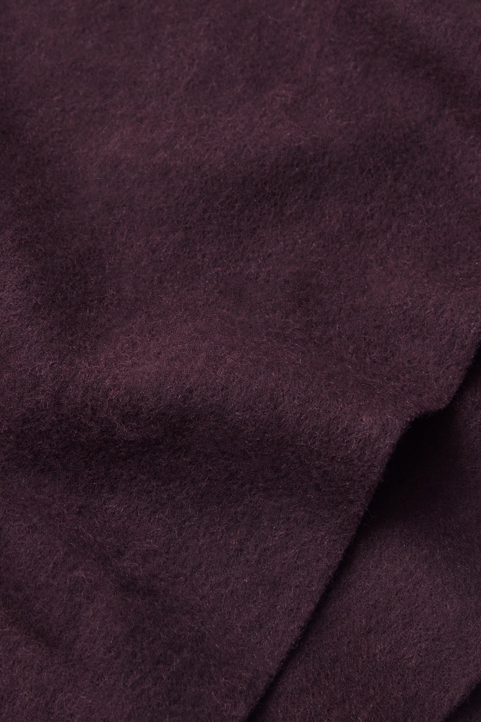 FRINGED WOOL SCARF - BORDEAUX/GREY - 3