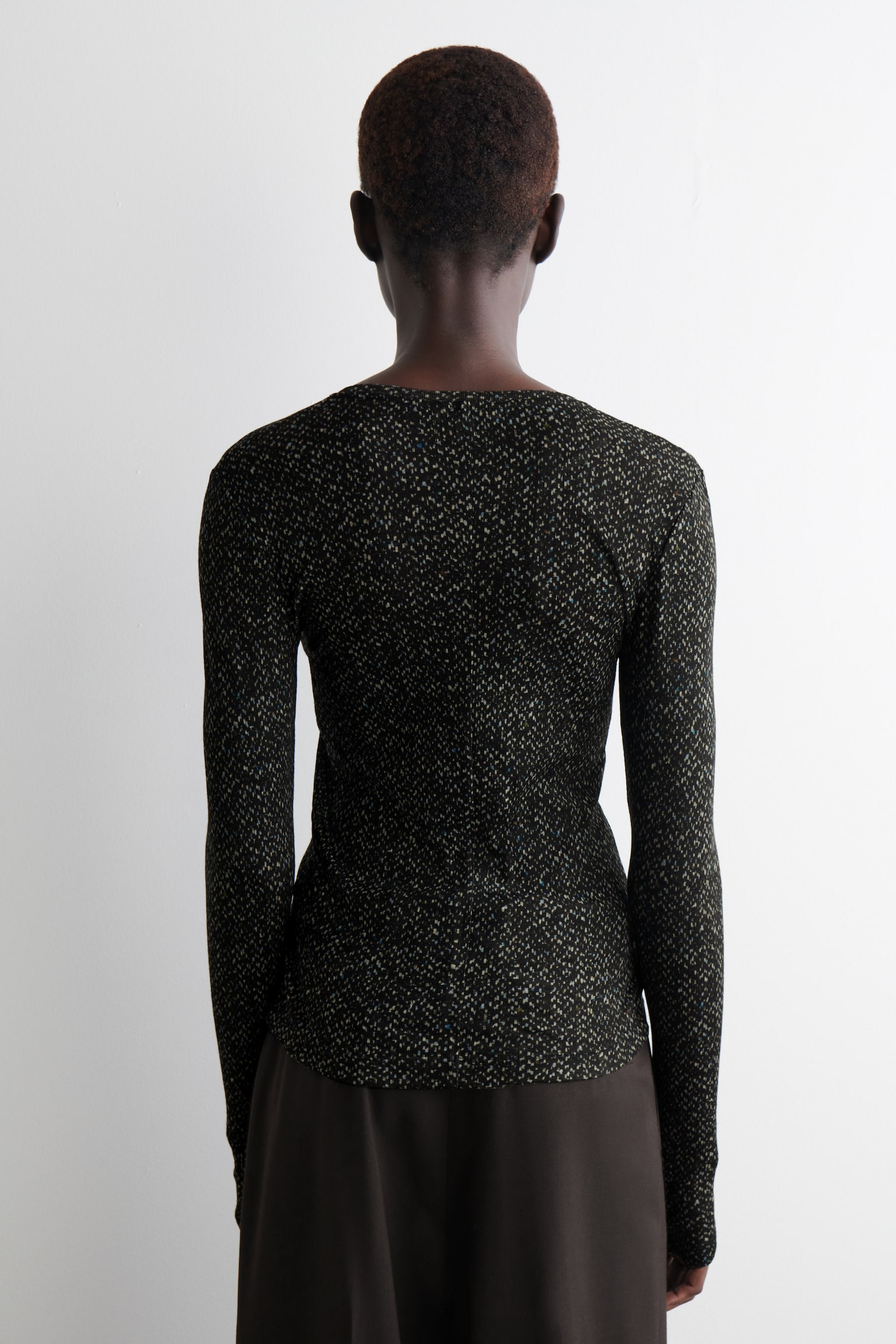 SLIM MERINOULDTRØJE - GRÅ / MELERET/KAMEL MELANGE - 5