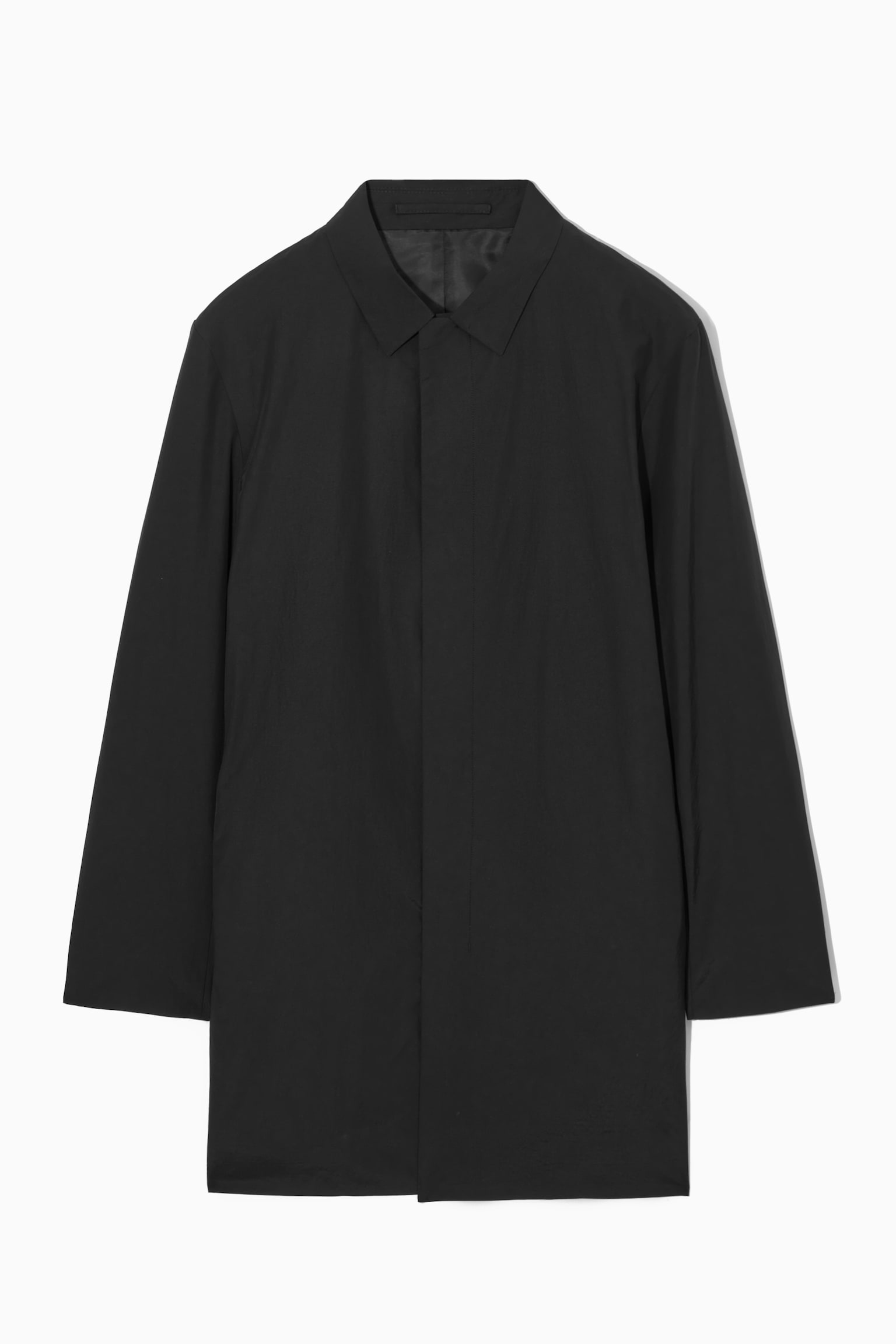 NYLON CAR COAT - BLACK - 1