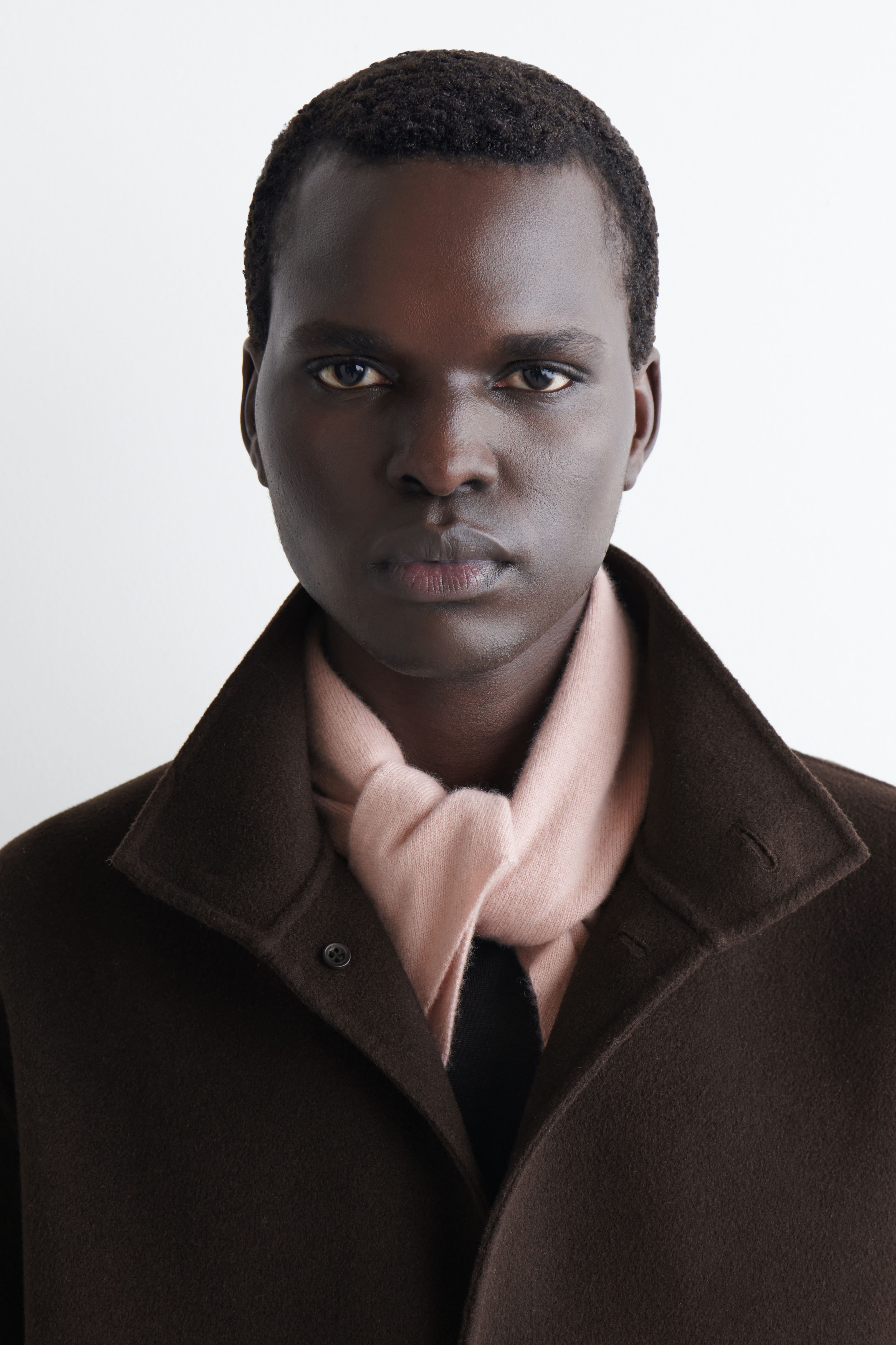 DREIECKSTUCH AUS KASCHMIR - ROSA/SCHWARZ