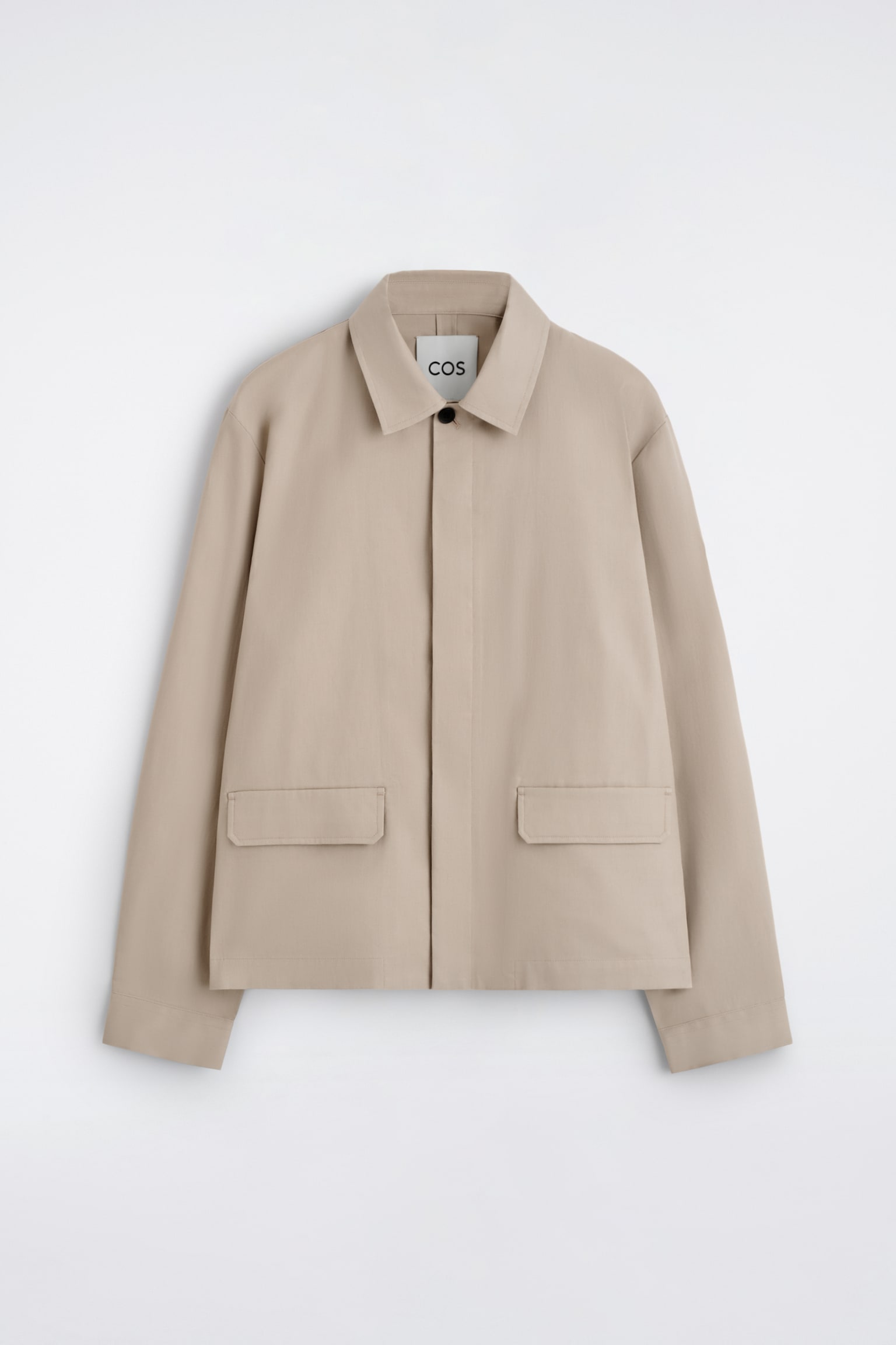 LOCKERE HEMDJACKE AUS BAUMWOLL-LEINEN-MIX - BEIGE/NAVYBLAU - 2