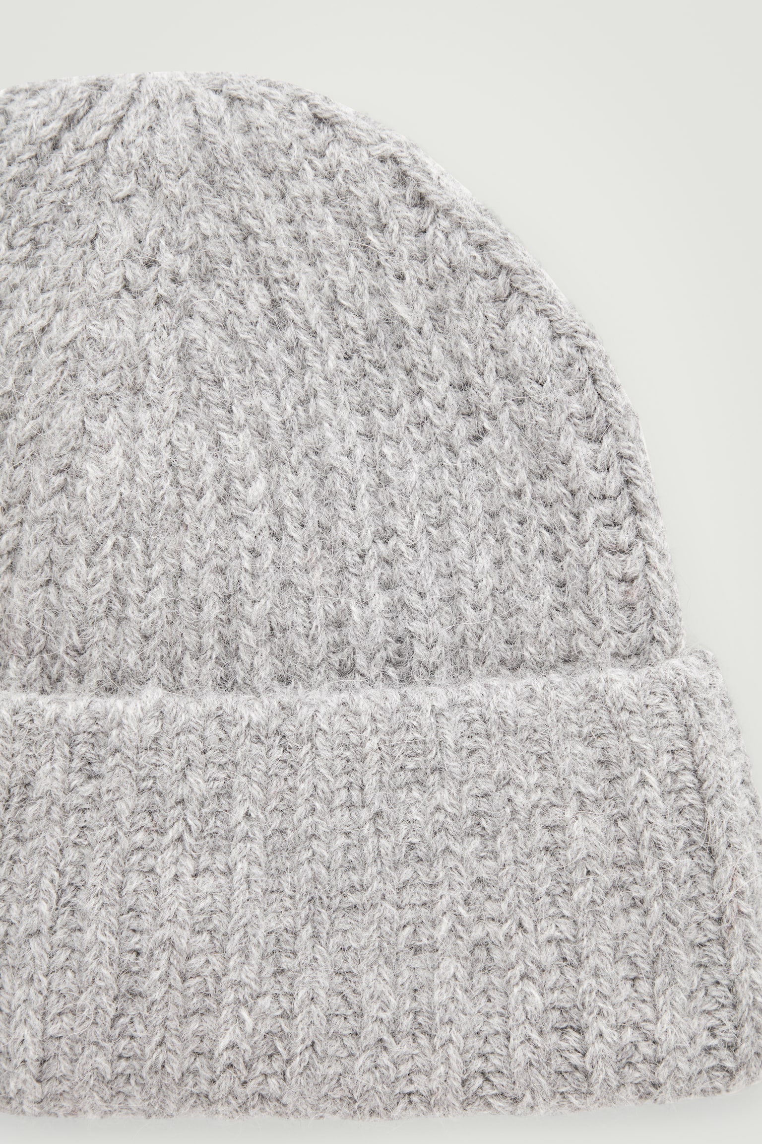 RIBBED ALPACA-BLEND BEANIE - GREY - 4