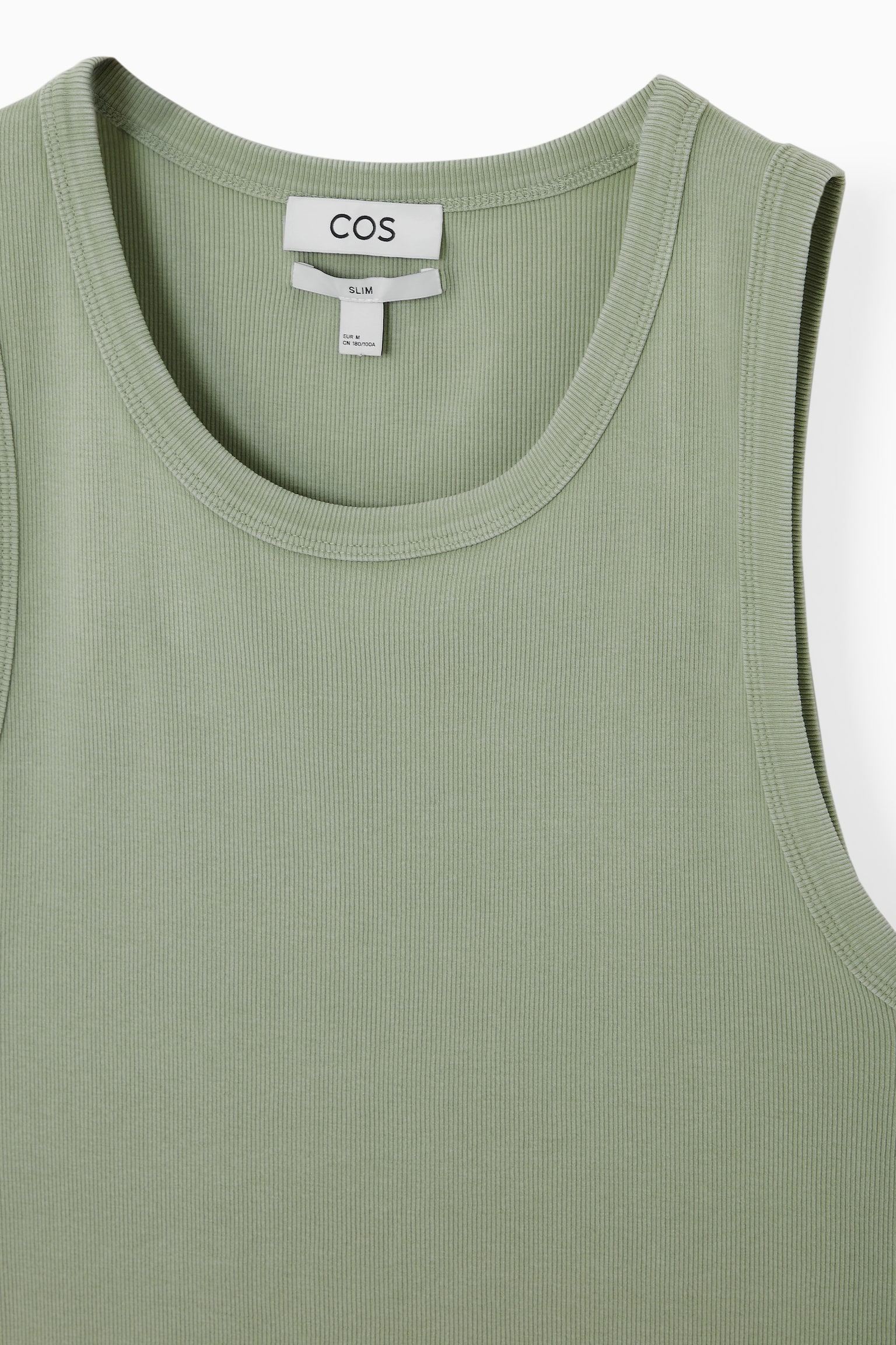 SLIM-FIT ACID-WASH TANK TOP - DUSTY LIGHT GREEN/DARK TURQUOISE - 6