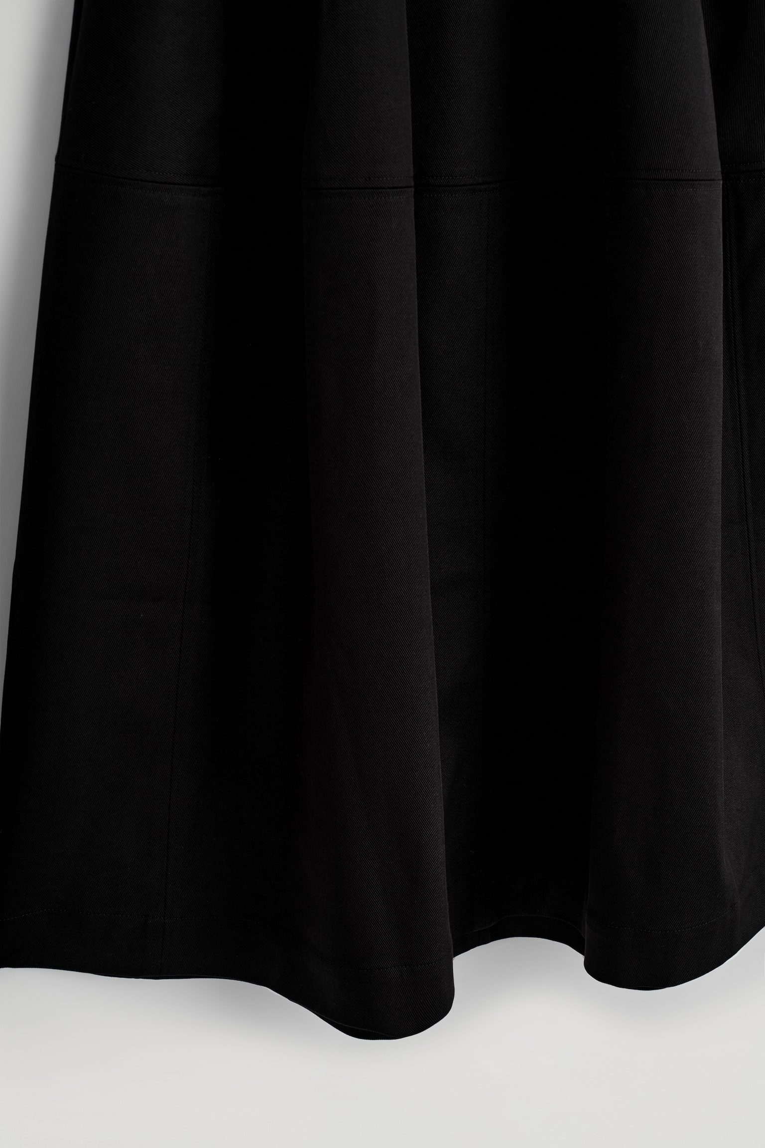 VOLUMINOUS COTTON MIDI SKIRT - ČERNÉ - 5