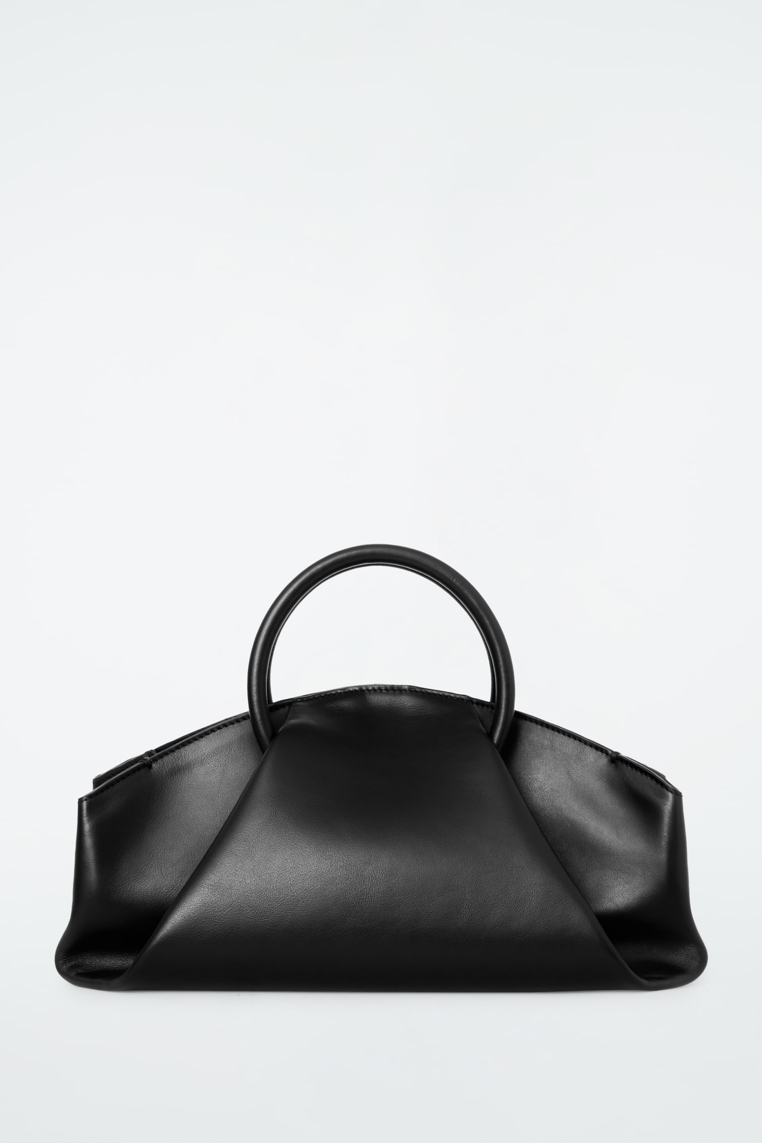 FOLD SHOULDER BAG - LEATHER - BLACK - 2