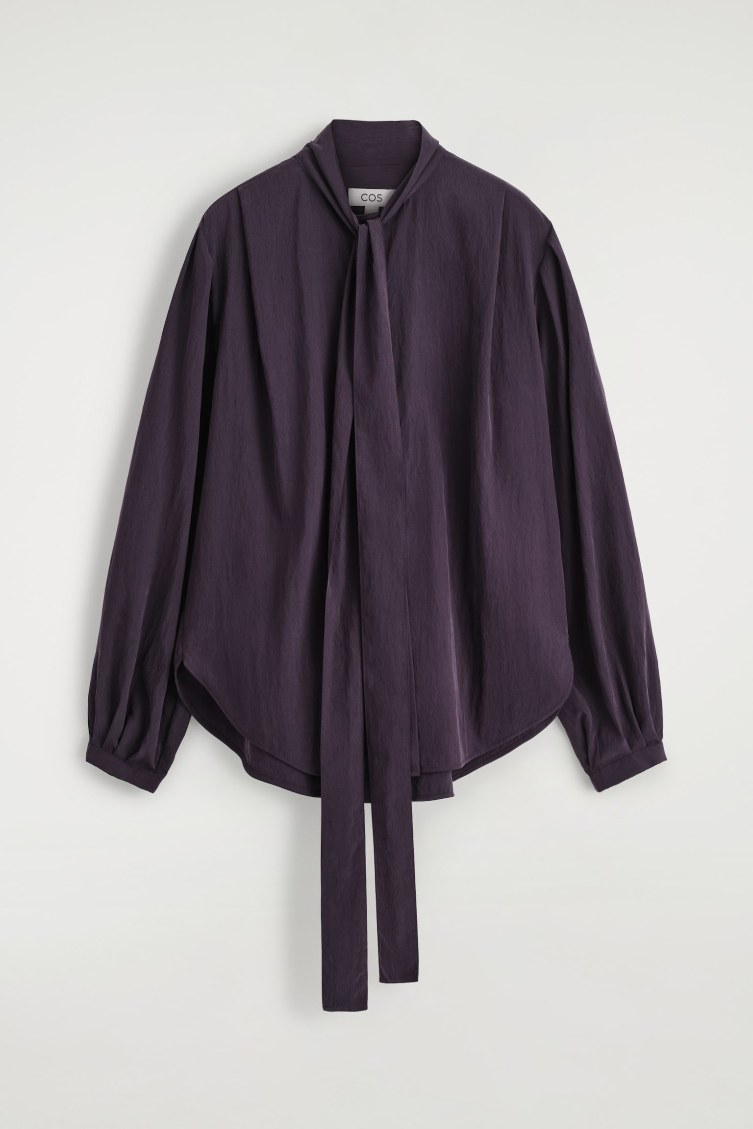 FLIESSENDE BLUSE MIT SCHALDETAIL - VIOLETT - 2