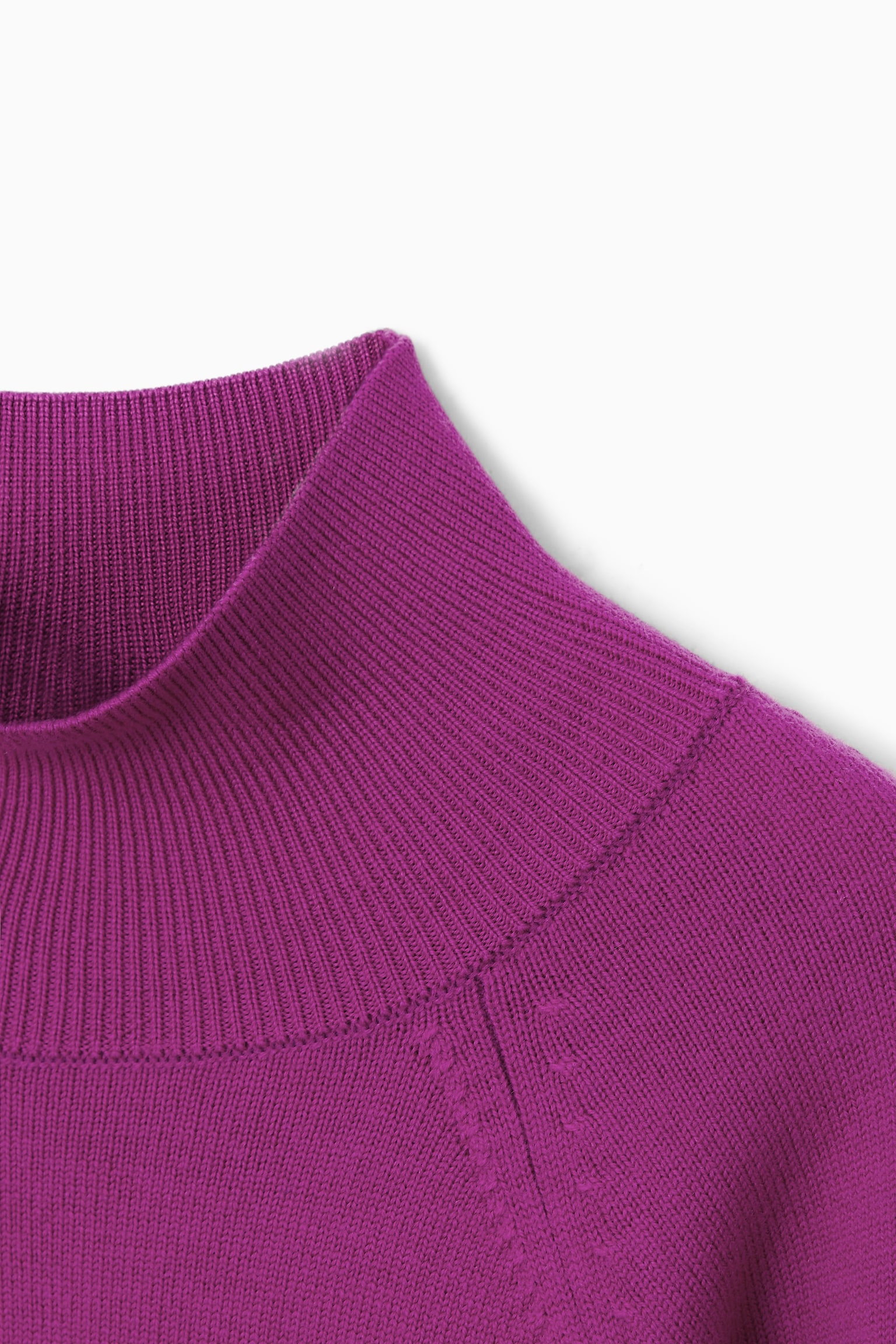 BATWING-SLEEVE MERINO WOOL JUMPER - PURPLE - 5