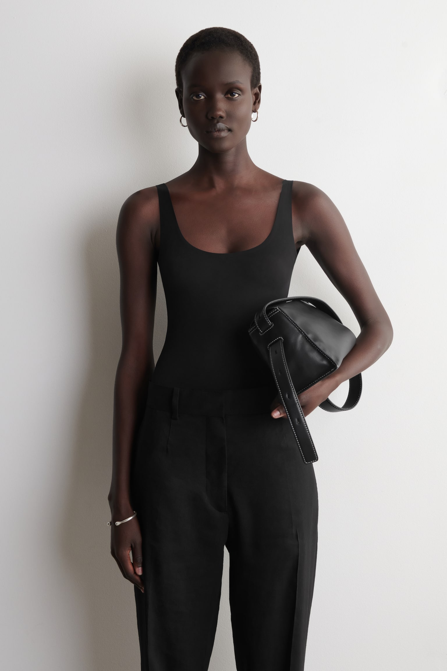 BODY AUS INTERLOCK-JERSEY - SCHWARZ - 1