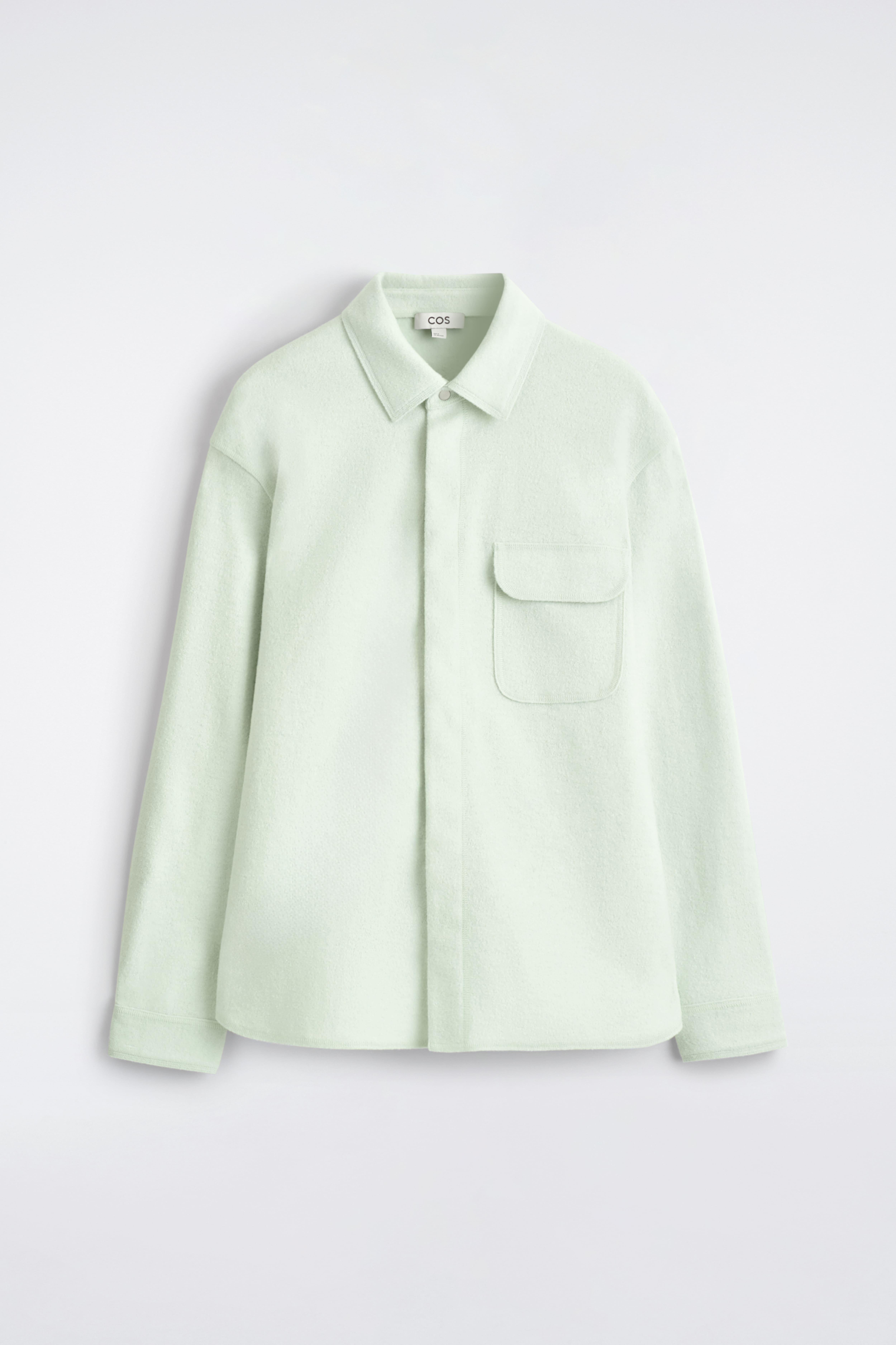 HEMDJACKE AUS GEKOCHTER WOLLE - HELLGRÜN