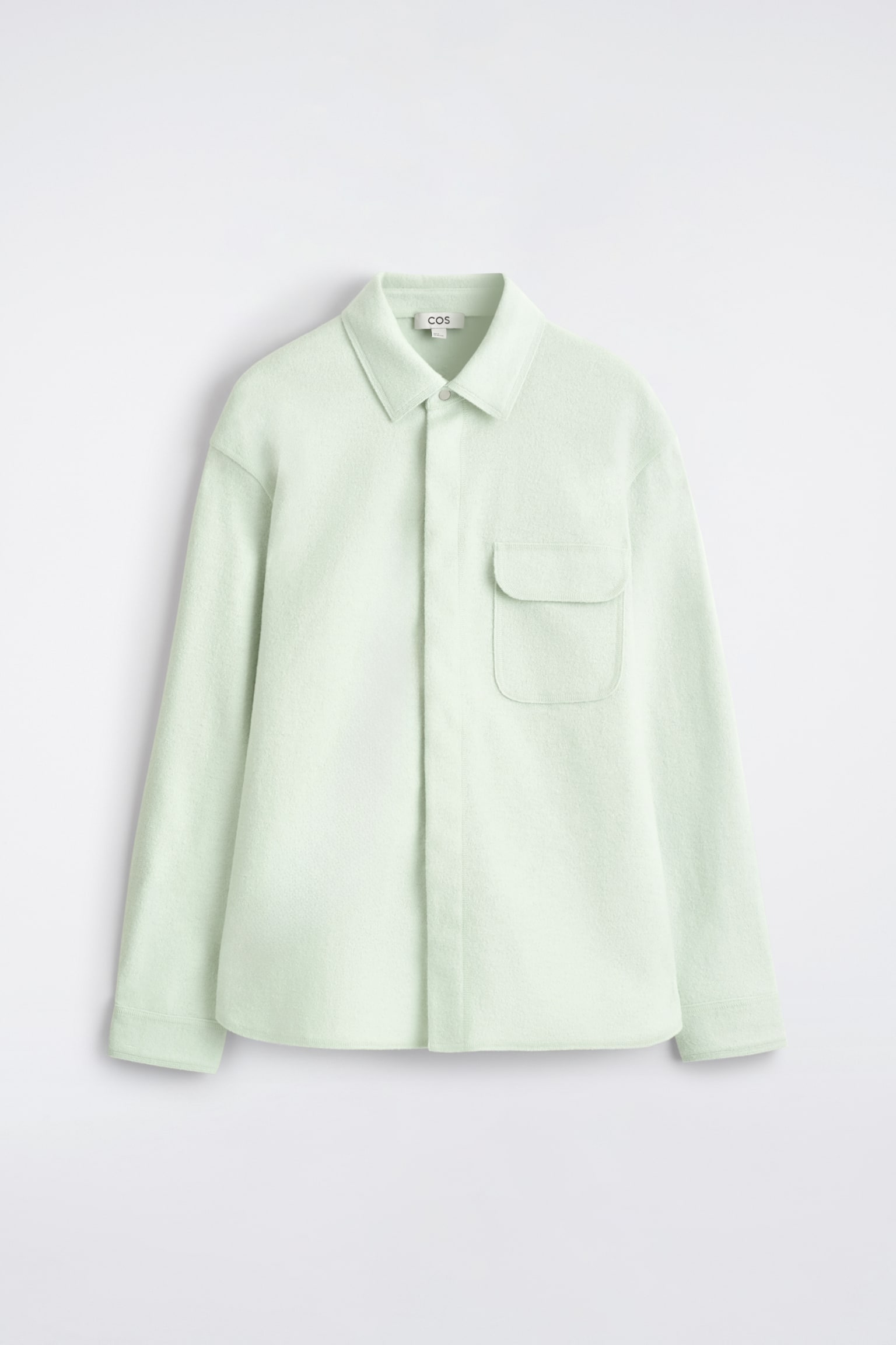 OVERSHIRT IN LANA COTTA - VERDE CHIARO - 2
