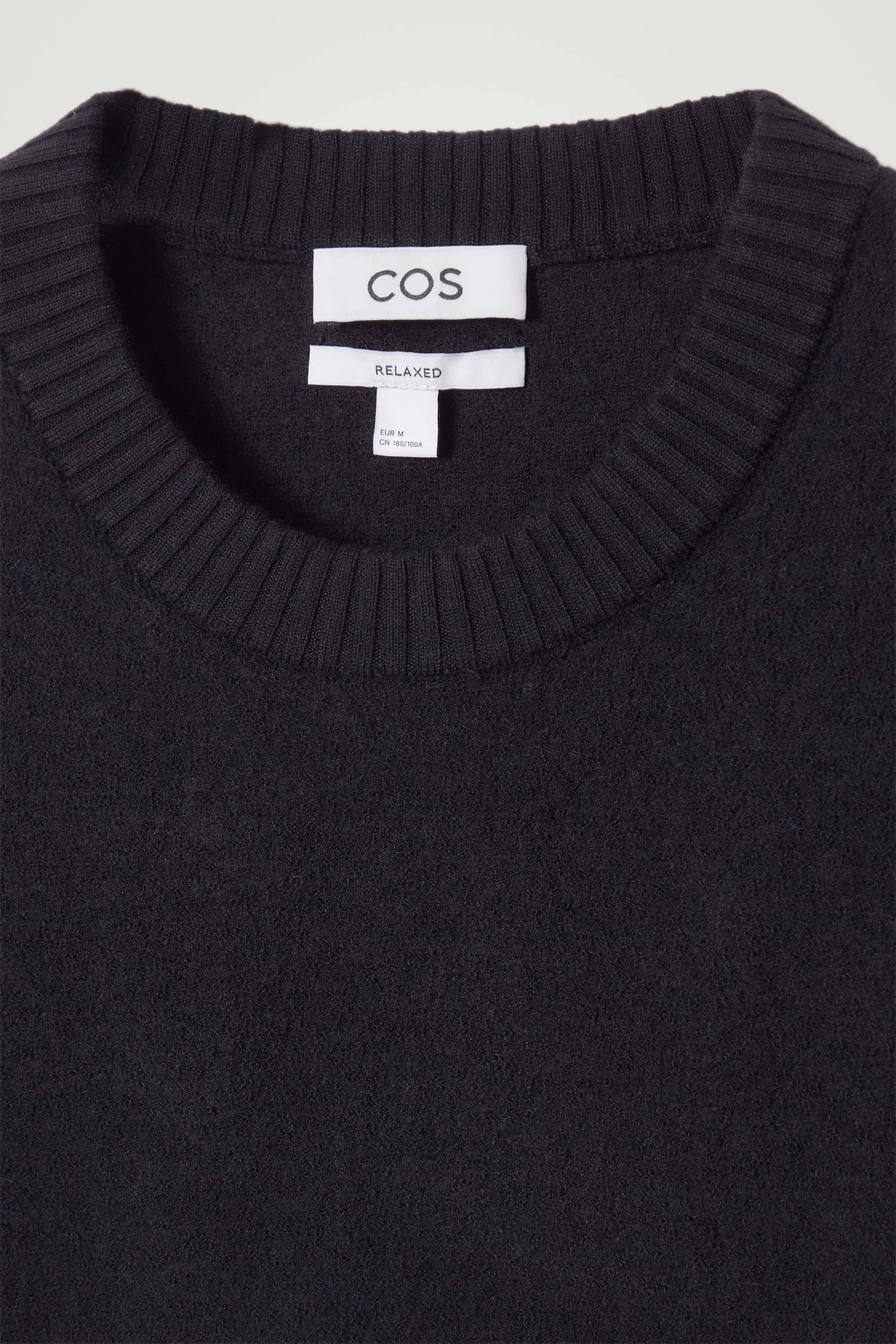 BOILED-WOOL CREW-NECK JUMPER - BLACK/NAVY / STRIPED/COBALT BLUE - 5