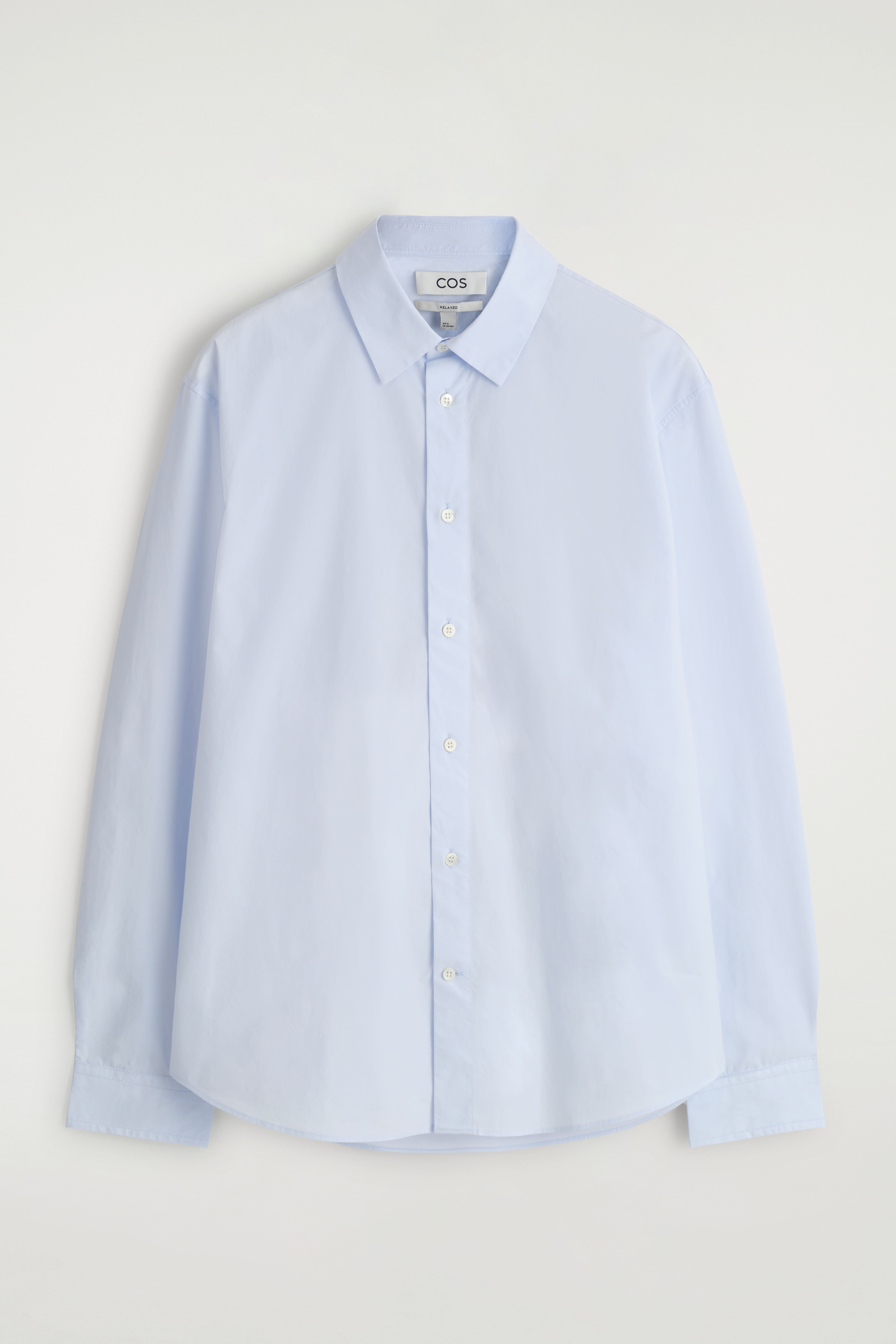 CHEMISE DÉCONTRACTÉE EN POPELINE DE COTON PIMA - BLEU CIEL/BLEU/BEIGE