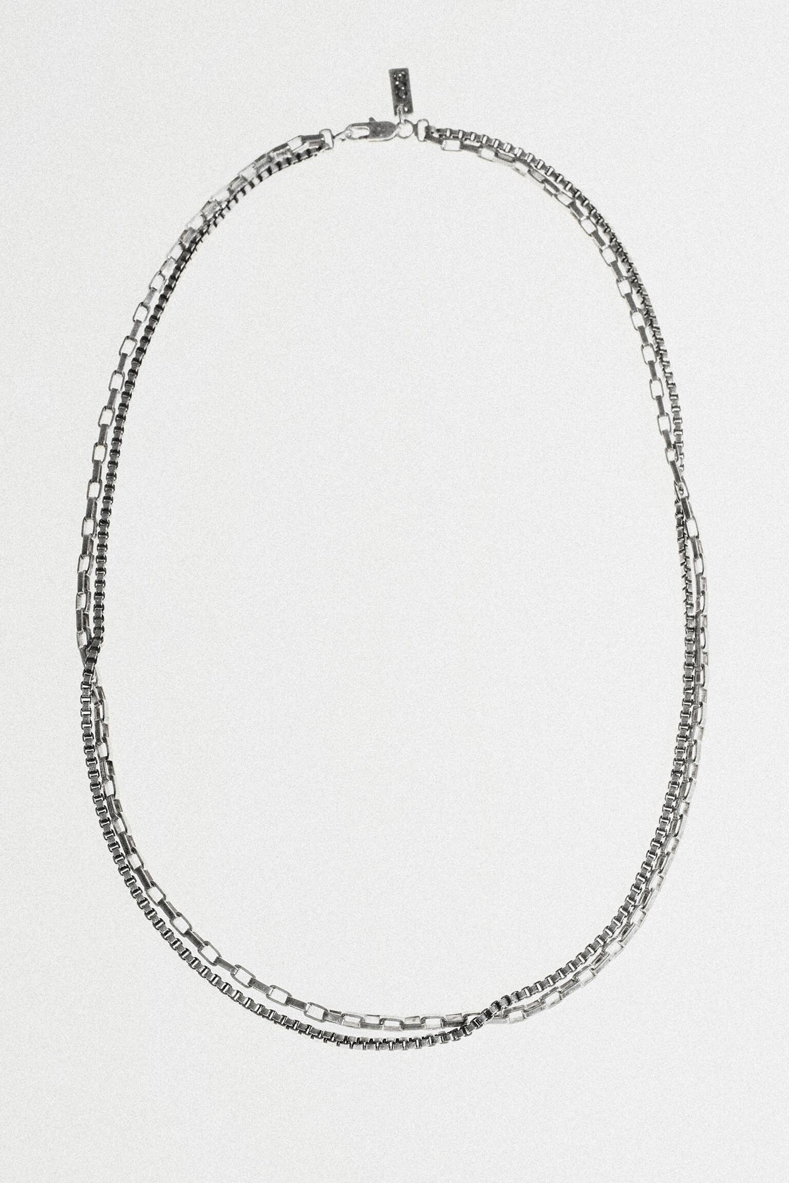 DOUBLE-CHAIN NECKLACE - ARGENTO - 3