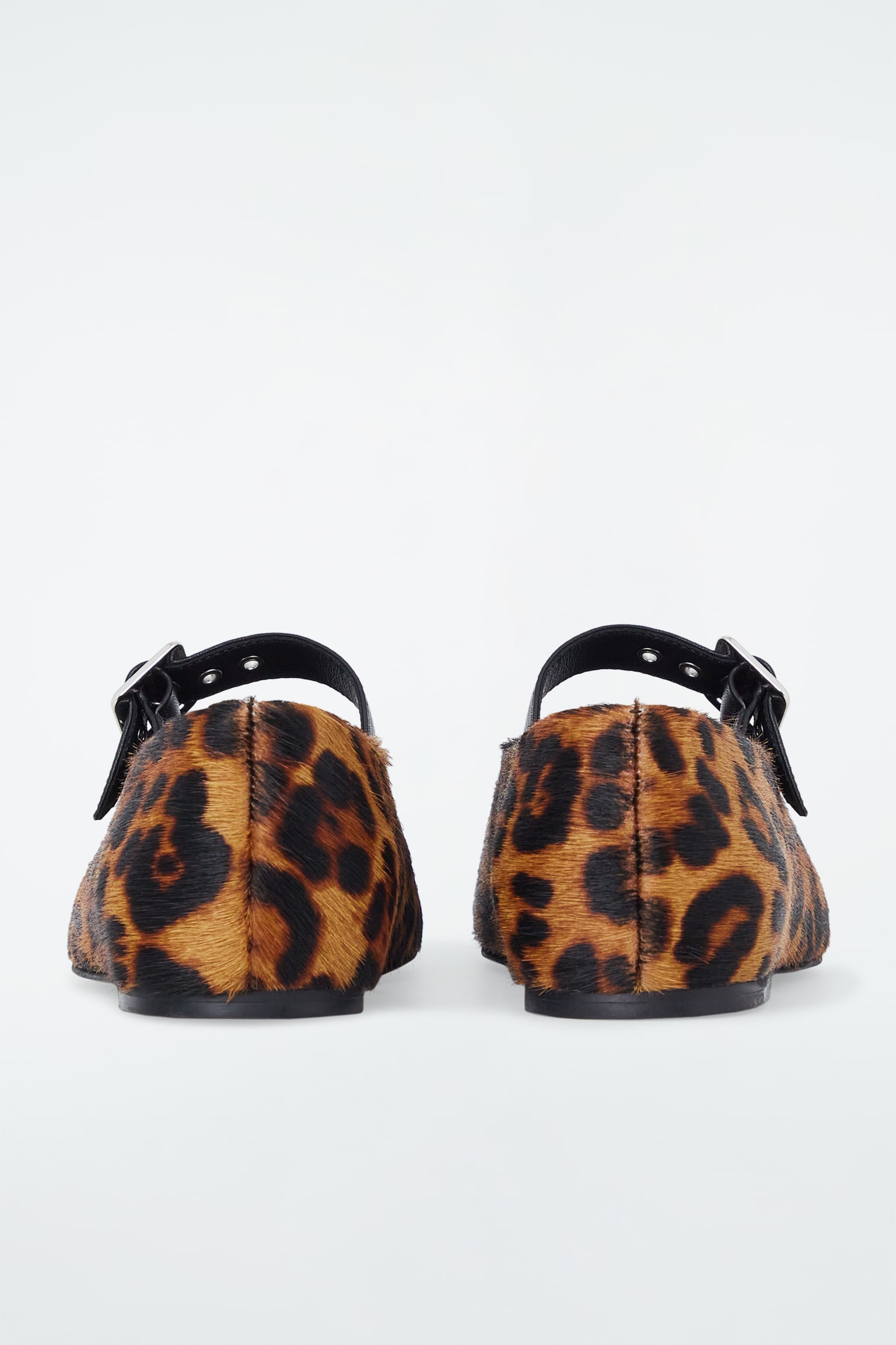 LEOPARD-PRINT PONY HAIR BALLET FLATS - LEOPARD - 6