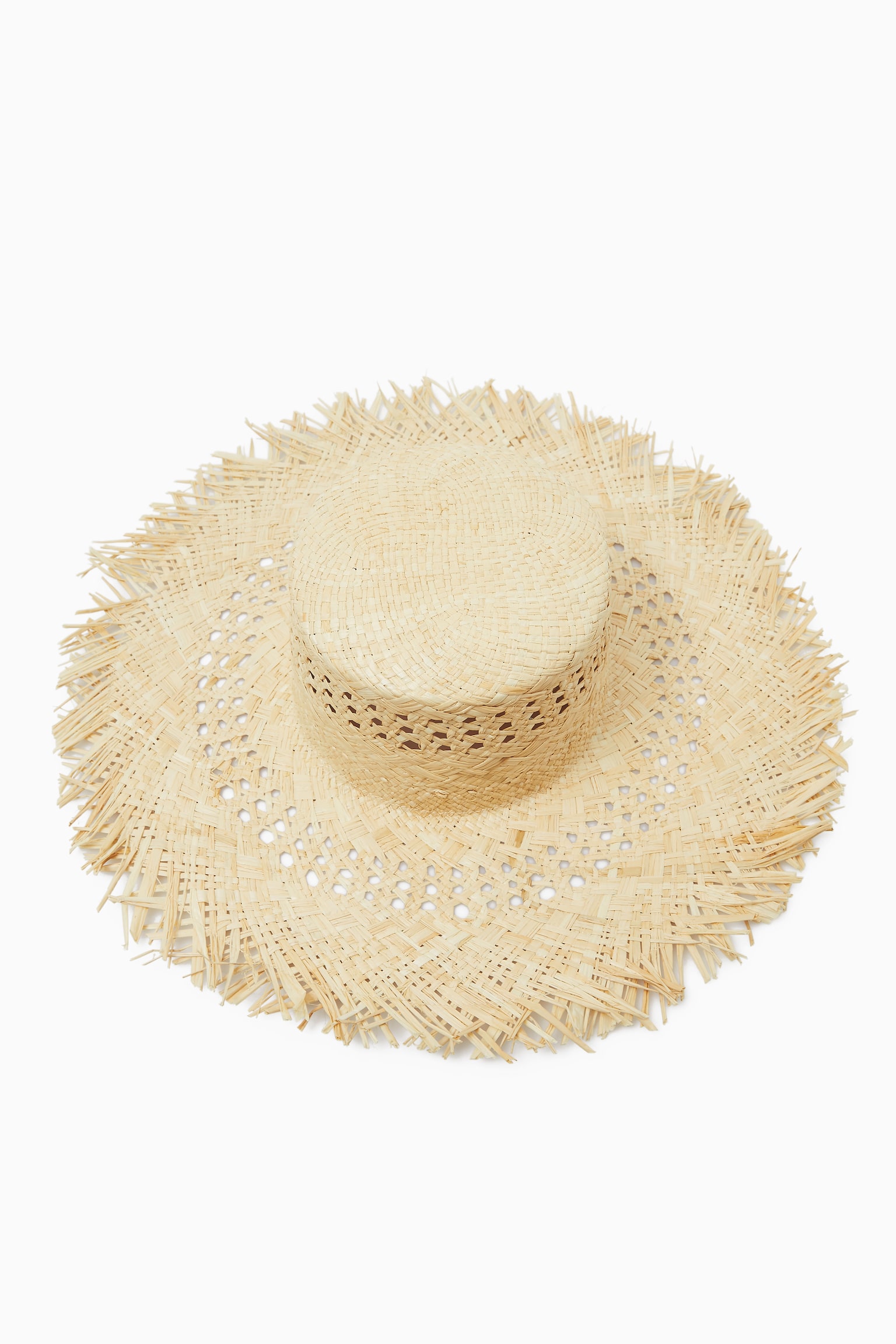 FRAYED STRAW HAT - BEIGE - 3