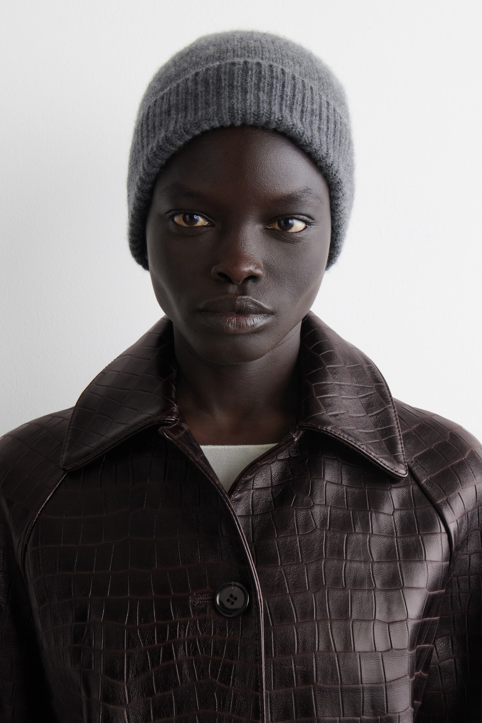 Kashmir Beanie - MØRKEGRÅ/MØRKEBRUN/SORT - 1