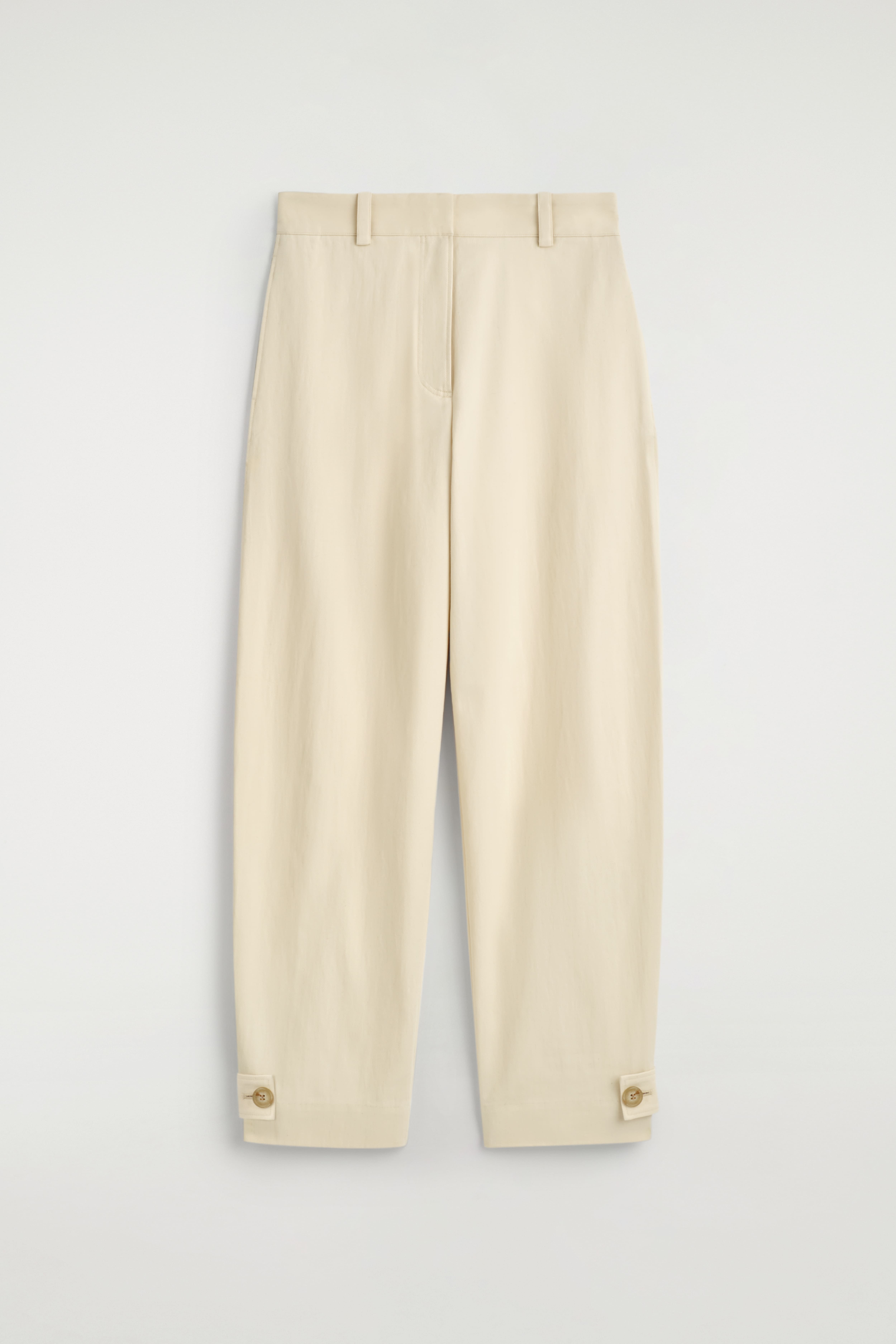 PANTALONI UTILITY IN COTONE CON TAGLIO BARREL - BEIGE CHIARO