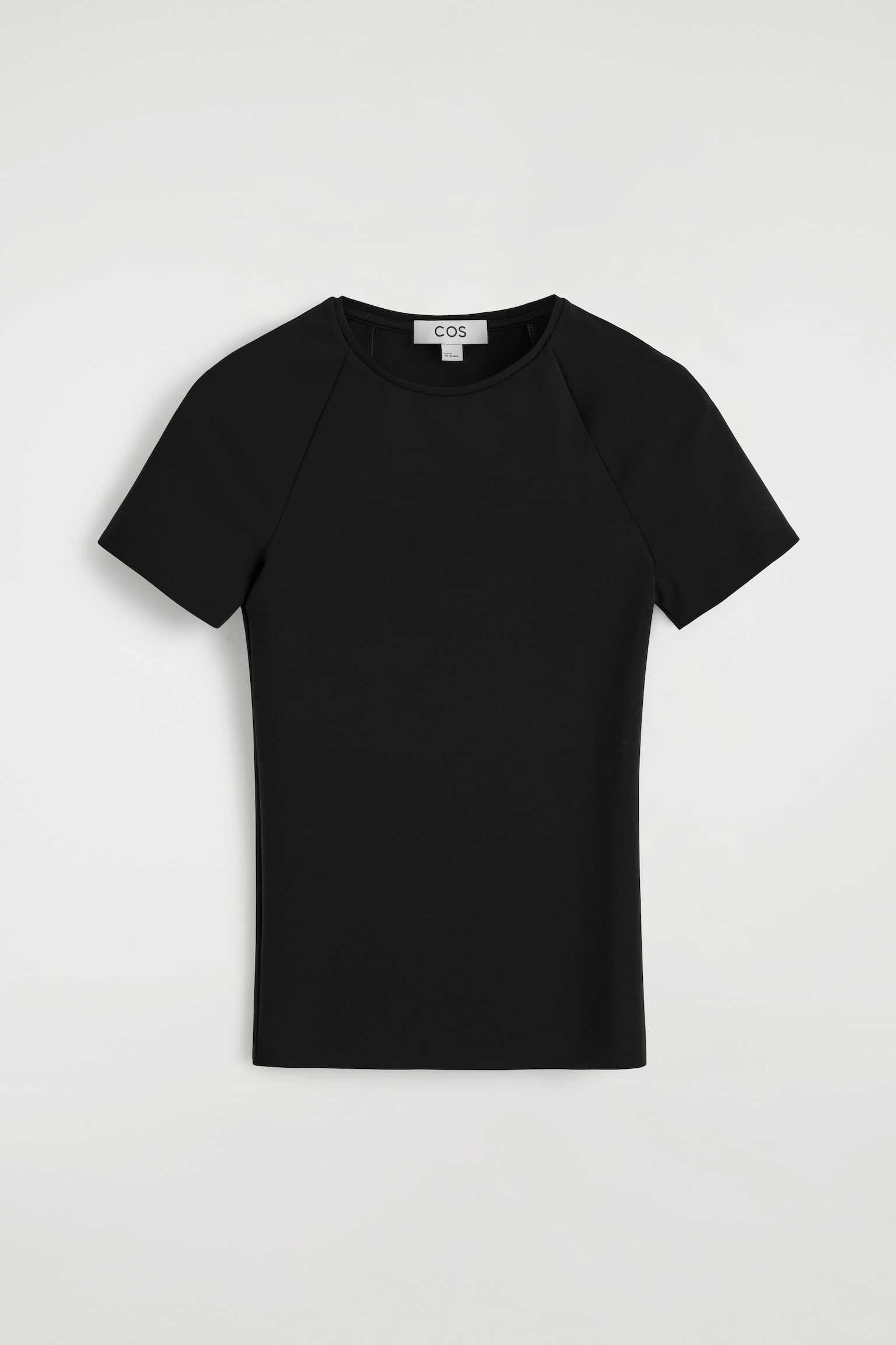 TRICOU DIN JERSEU, CROIALĂ SLIM - NEGRU/ALB - 2