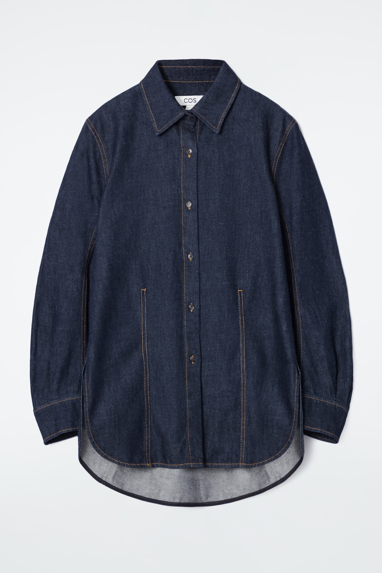 OVERSIZED DENIM SHIRT - INDIGO - 8