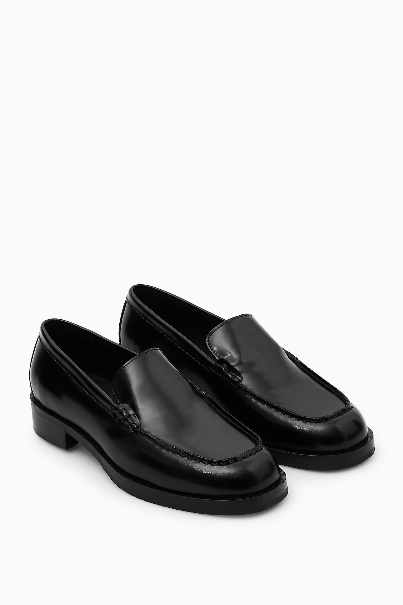 CLEAN LEATHER LOAFERS - BLACK - 4