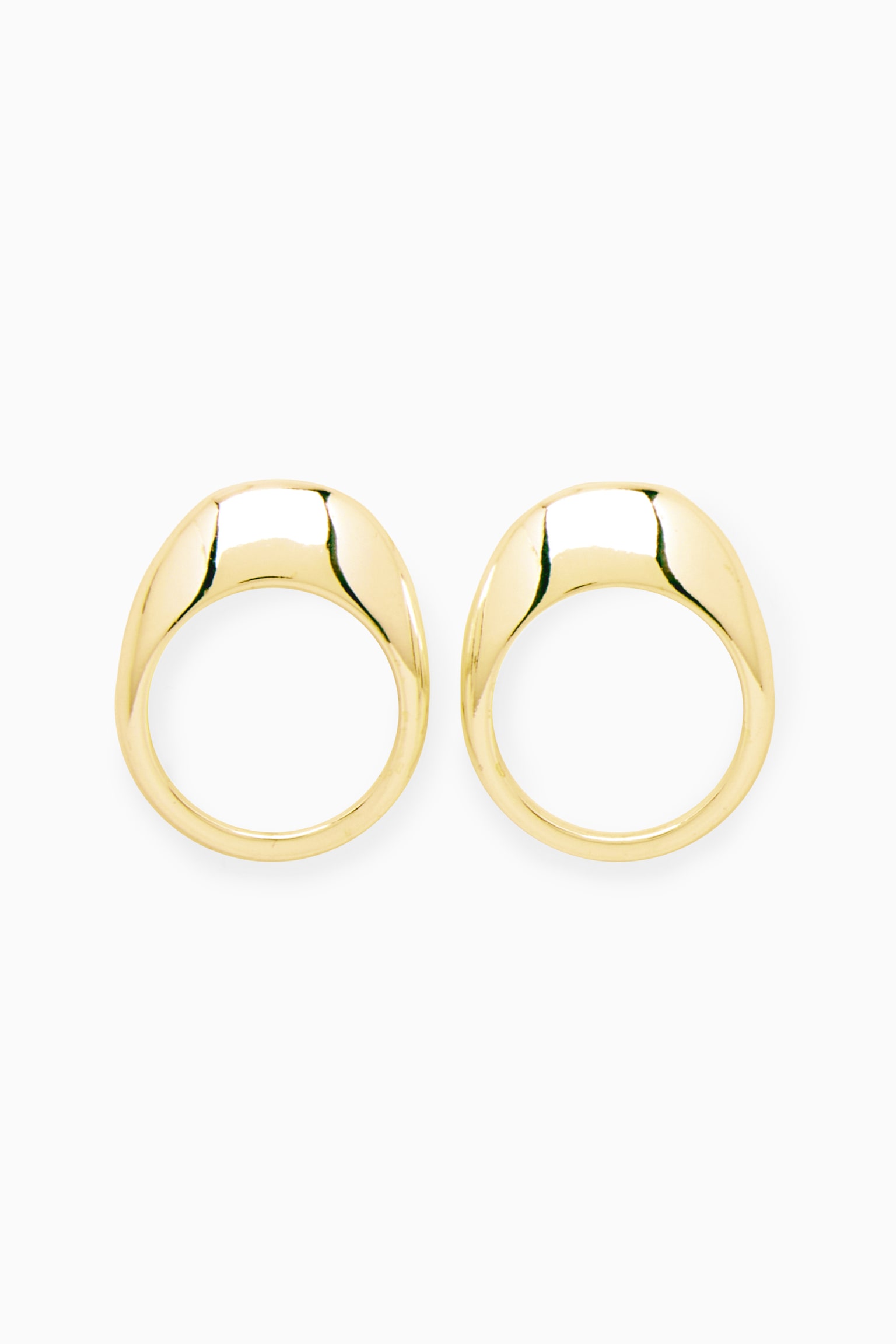 TWO-PACK DOMED RINGS - GOLD - 1