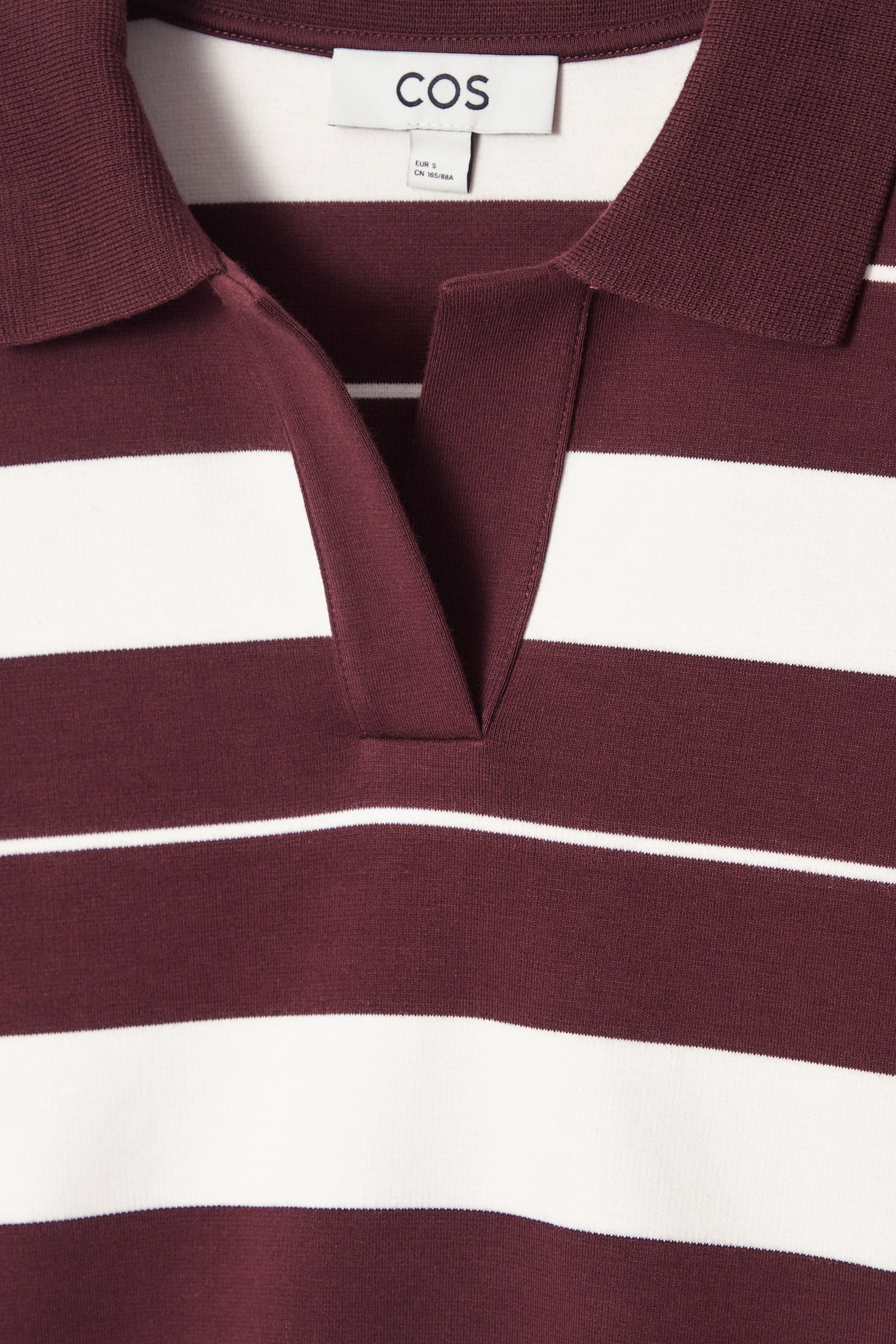 STRIPED JERSEY RUGBY SHIRT - BURGUNDY / STRIPED - 6