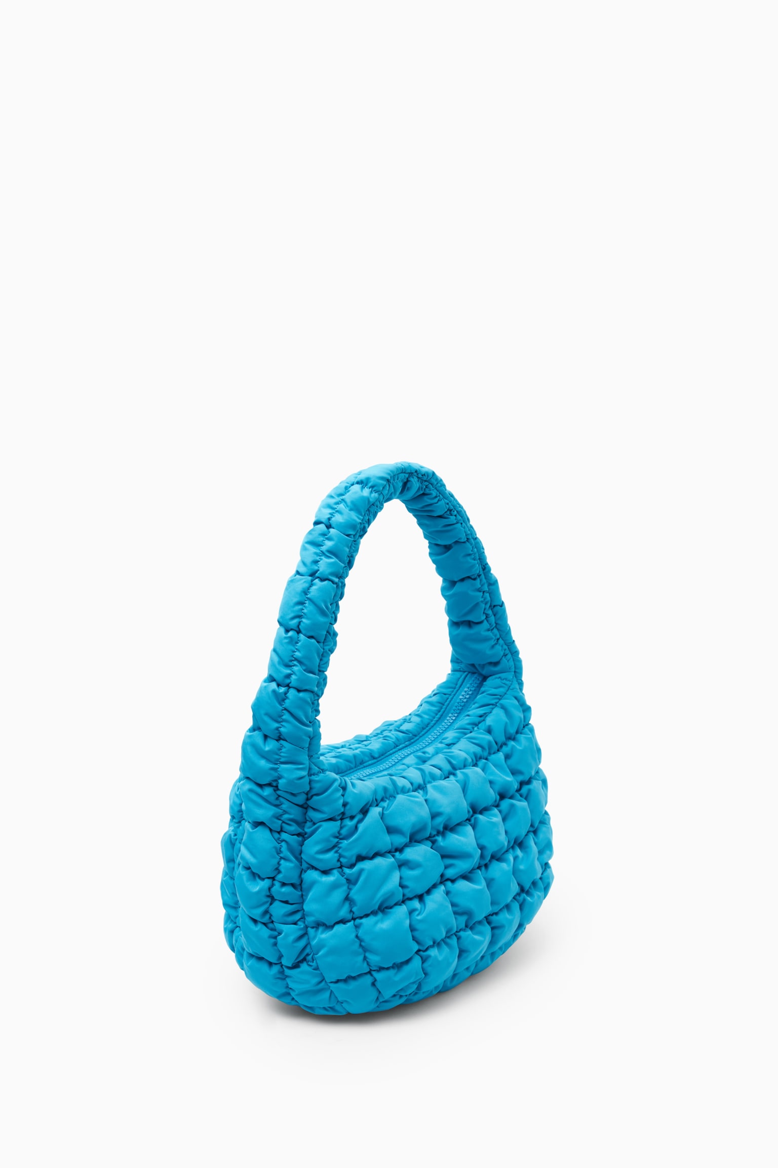 QUILTED MINI BAG - BRIGHT TURQUOISE/OFF-WHITE/LIGHT BLUE/GREY/BLACK - 2