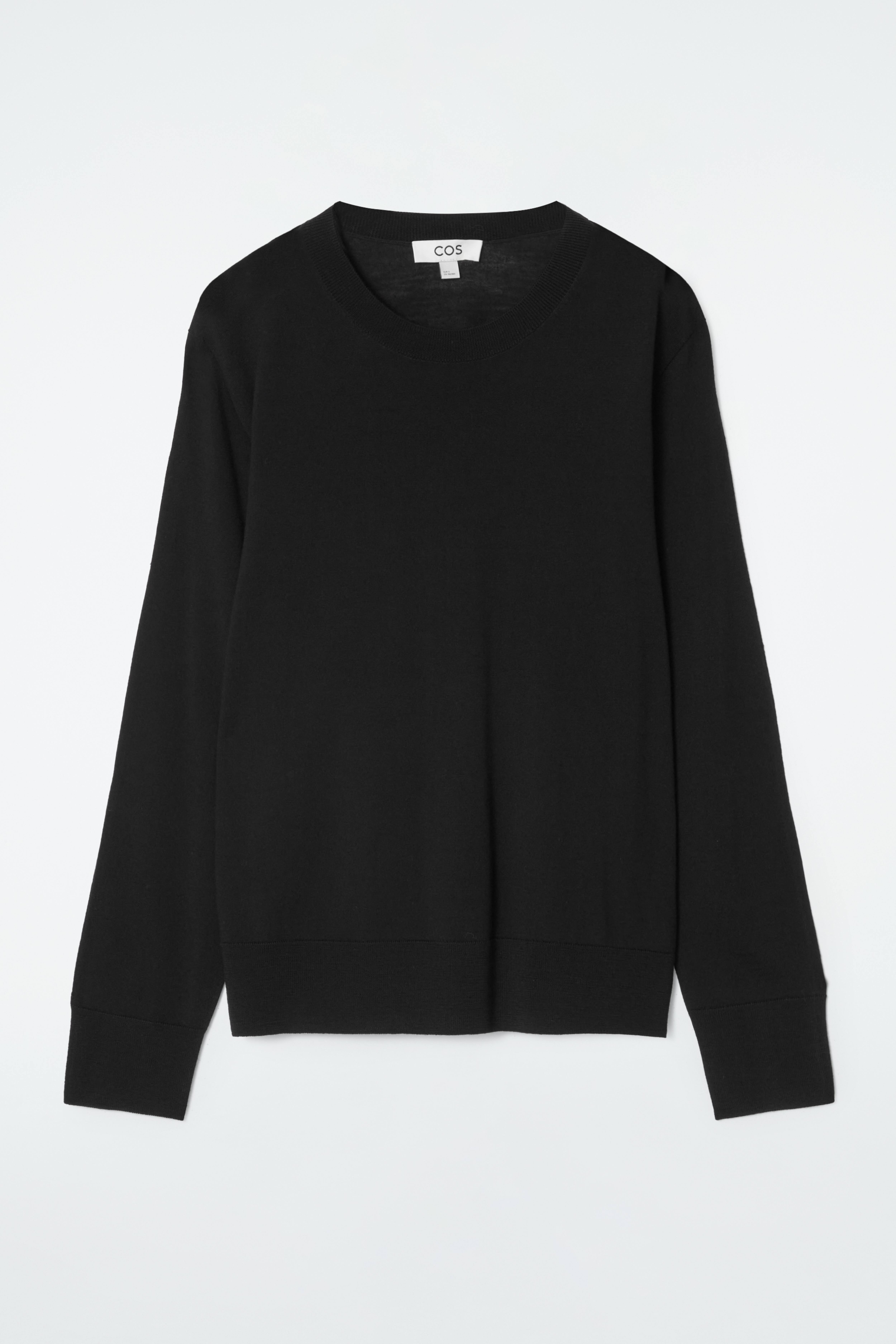 MERINO WOOL CREW-NECK JUMPER - BLACK - DAMES | H\u0026M NL