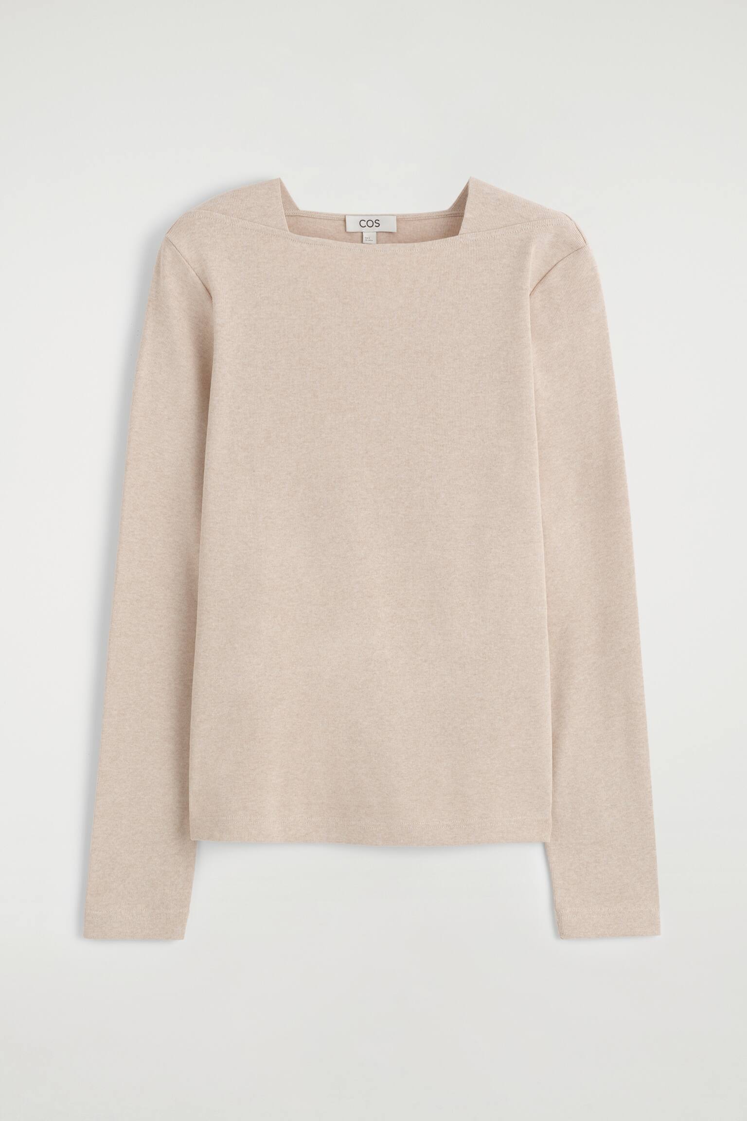 COTTON-JERSEY LONG-SLEEVED TOP - ECRU - 2