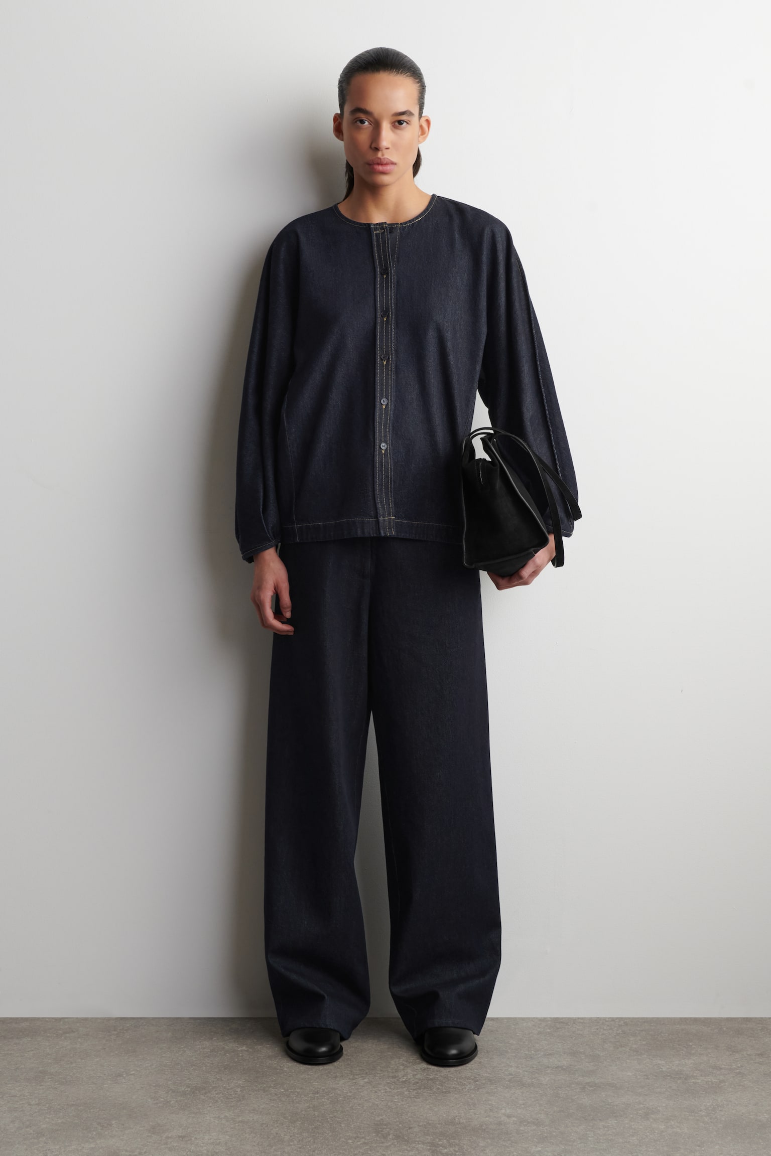 Denimbukser med snøretræk - INDIGO - 5