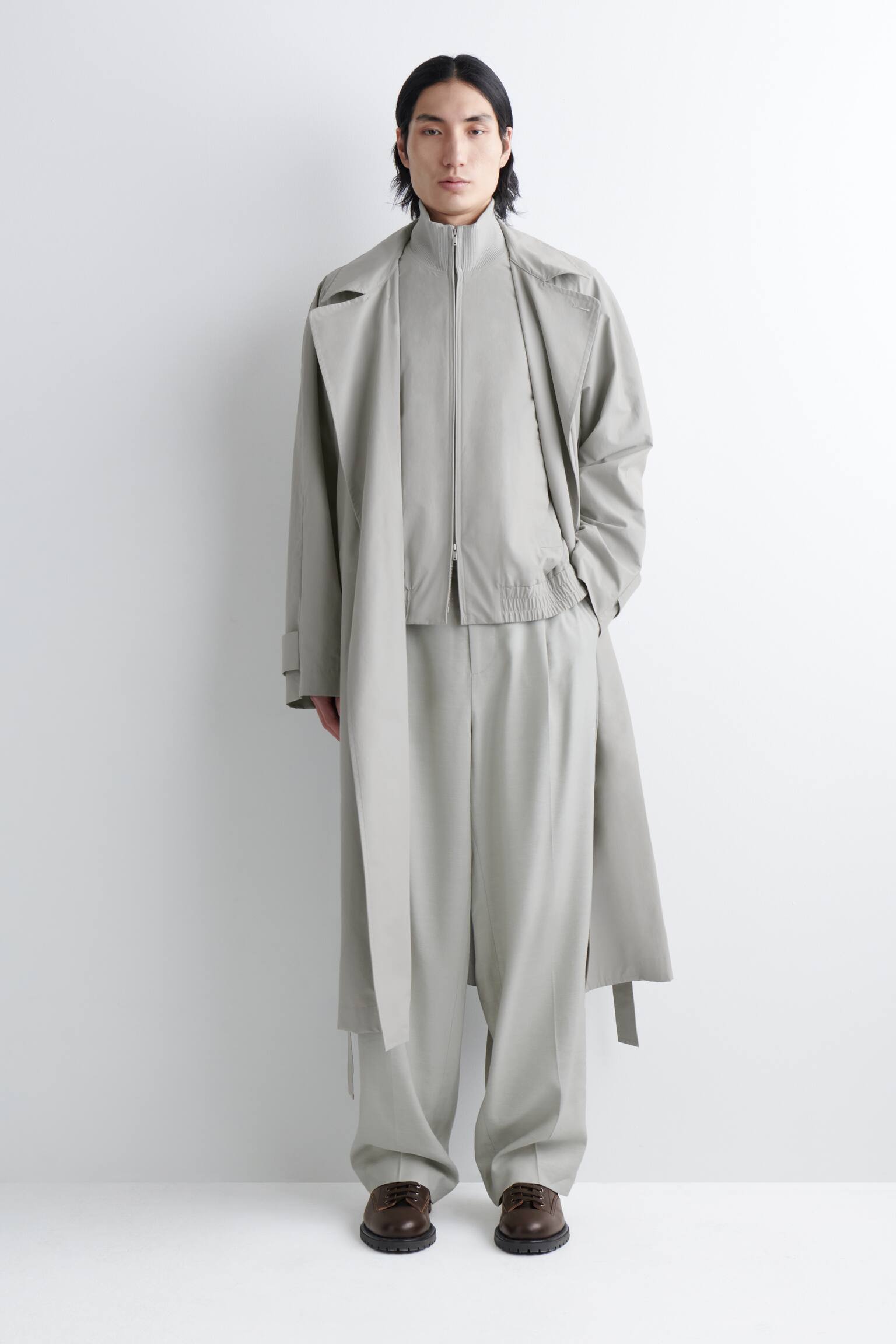 2-IN-1 WASSERABWEISENDER TRENCHCOAT - Hellgrau - 4