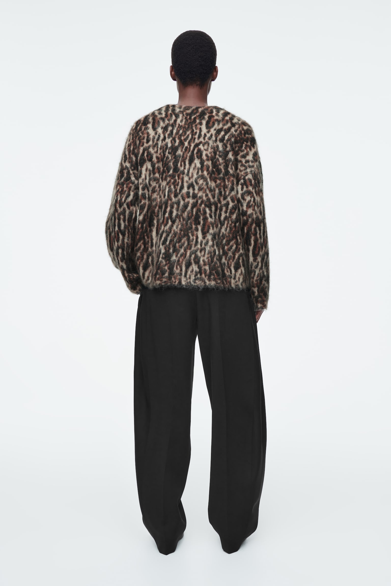 LEOPARD-JACQUARD MOHAIR-BLEND CARDIGAN - LEOPARD - 7