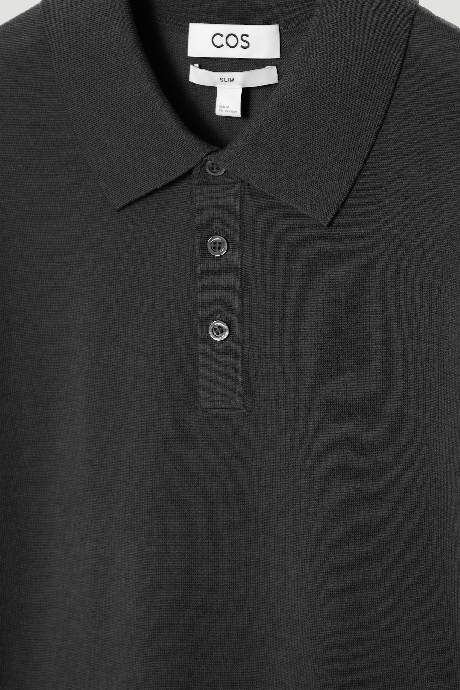 SLIM MERINO WOOL POLO SHIRT - BLACK/NAVY/BROWN/DUSTY BLUE - 5