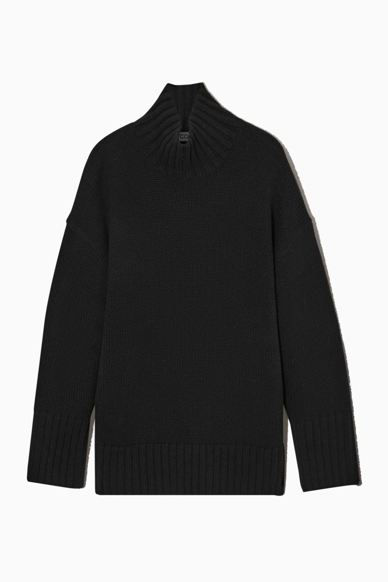 FUNNELNECK PURE CASHMERE JUMPER Turtleneck Long sleeve BLACK Ladies H&M GB