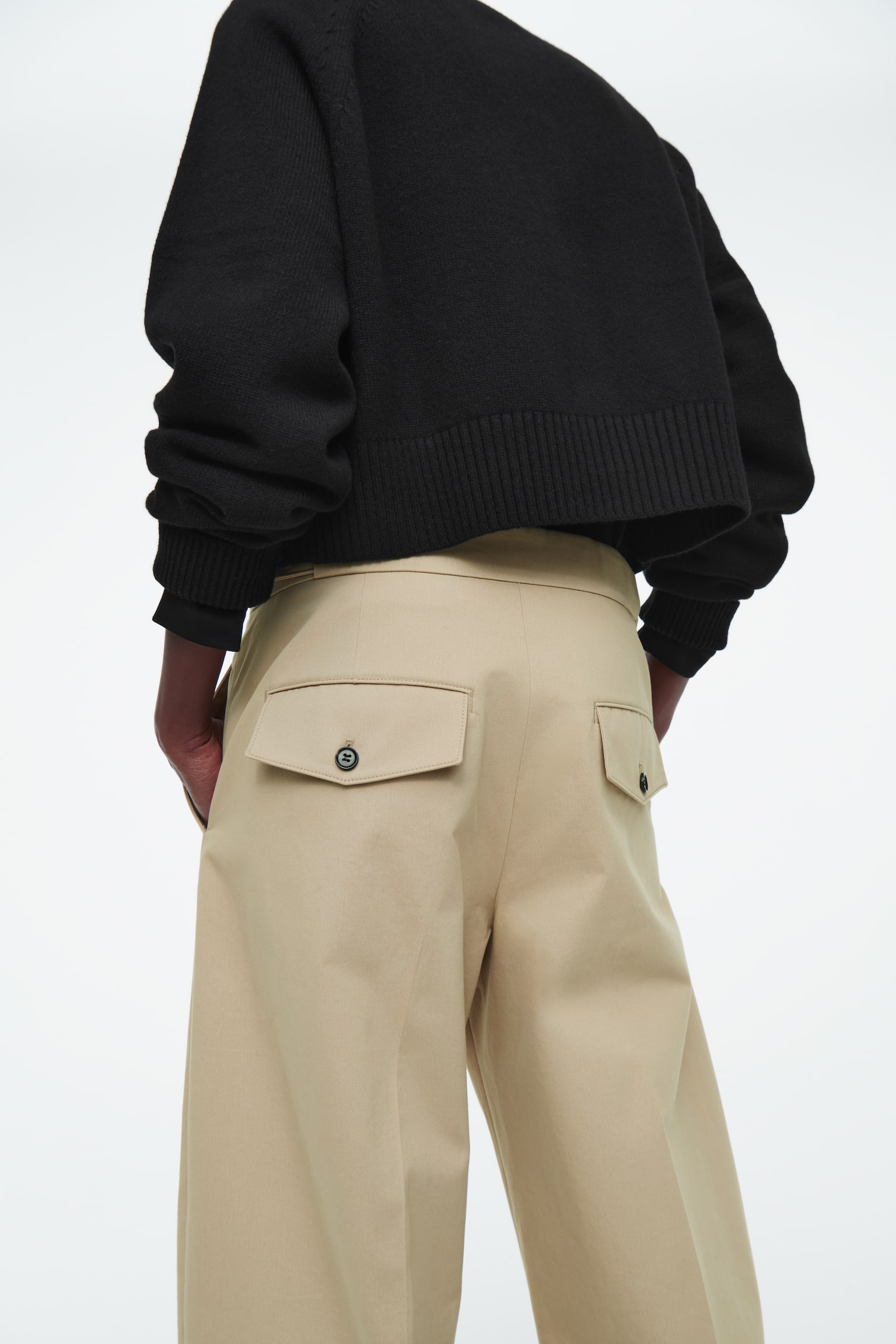 COTTON-TWILL CHINOS - BEIGE/BROWN - 5