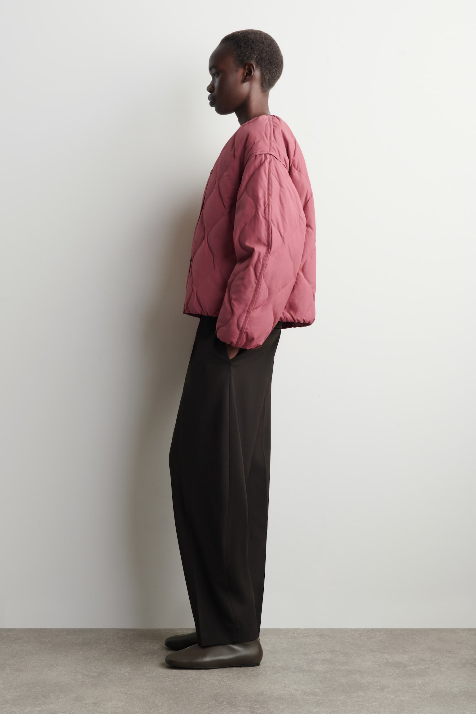 GESTEPPTE DAUNENJACKE MIT RAFFUNGEN - DUNKELROT/NAVYBLAU/ECRU - 7